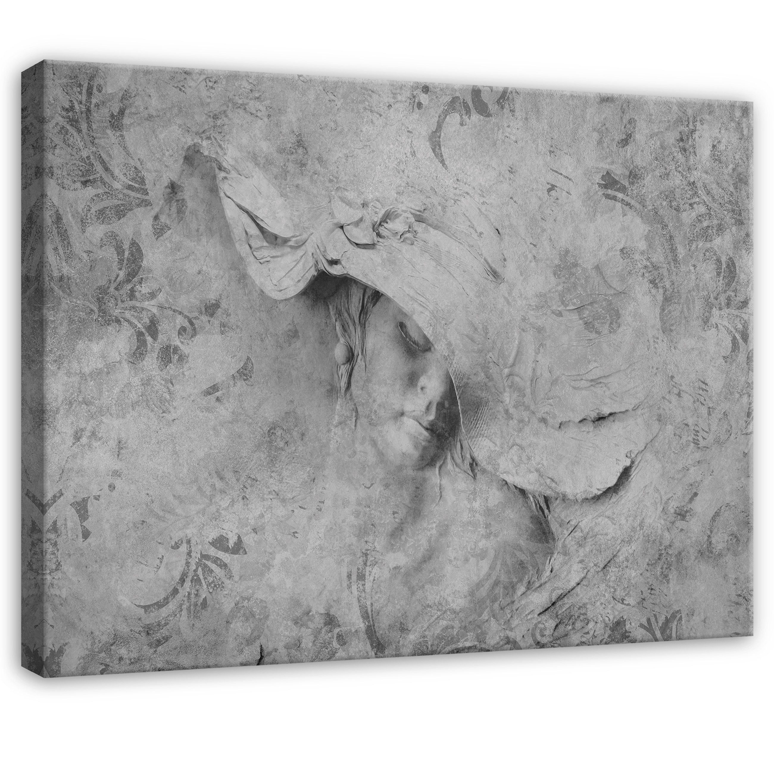 Wallarena Fototapete Frau Beton - Grau - Elegant - Vlies - Schlafzimmer, glatt, 60x40x2cm