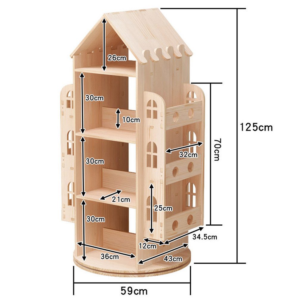 NUODWELL Bücherregal Drehbares Bücherregal 360 Grad, multifunktionale Stand günstig online kaufen