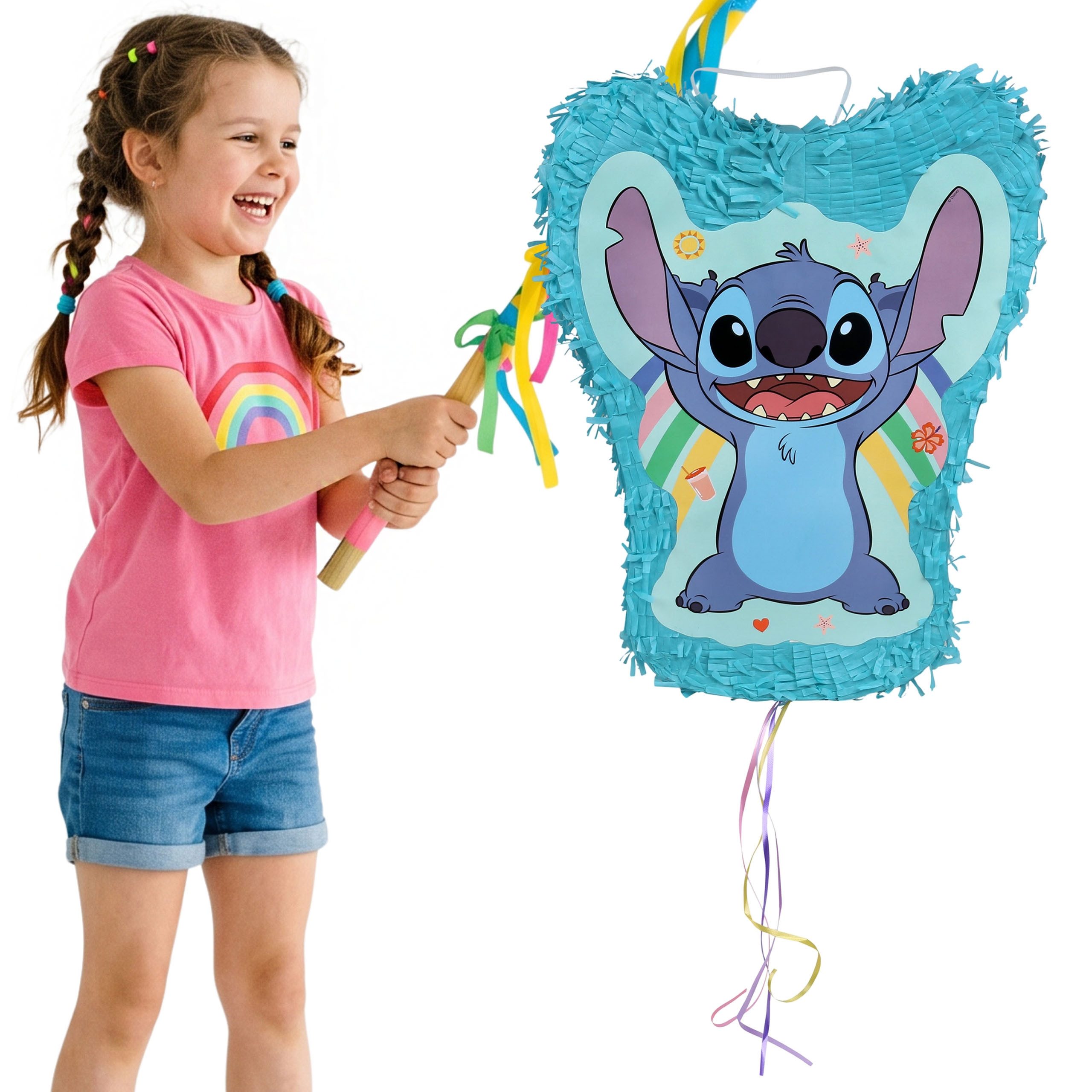 Disney Pinata DISNEY Stitch Geburtstagspiñata für Kinder, 27 x 8 x 34 cm