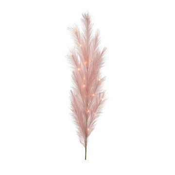 MARELIDA LED-Leuchtzweig LED Federbüschel Pampasgras Dekozweig Leuchtzweig 118cm rosa, 15-flammig