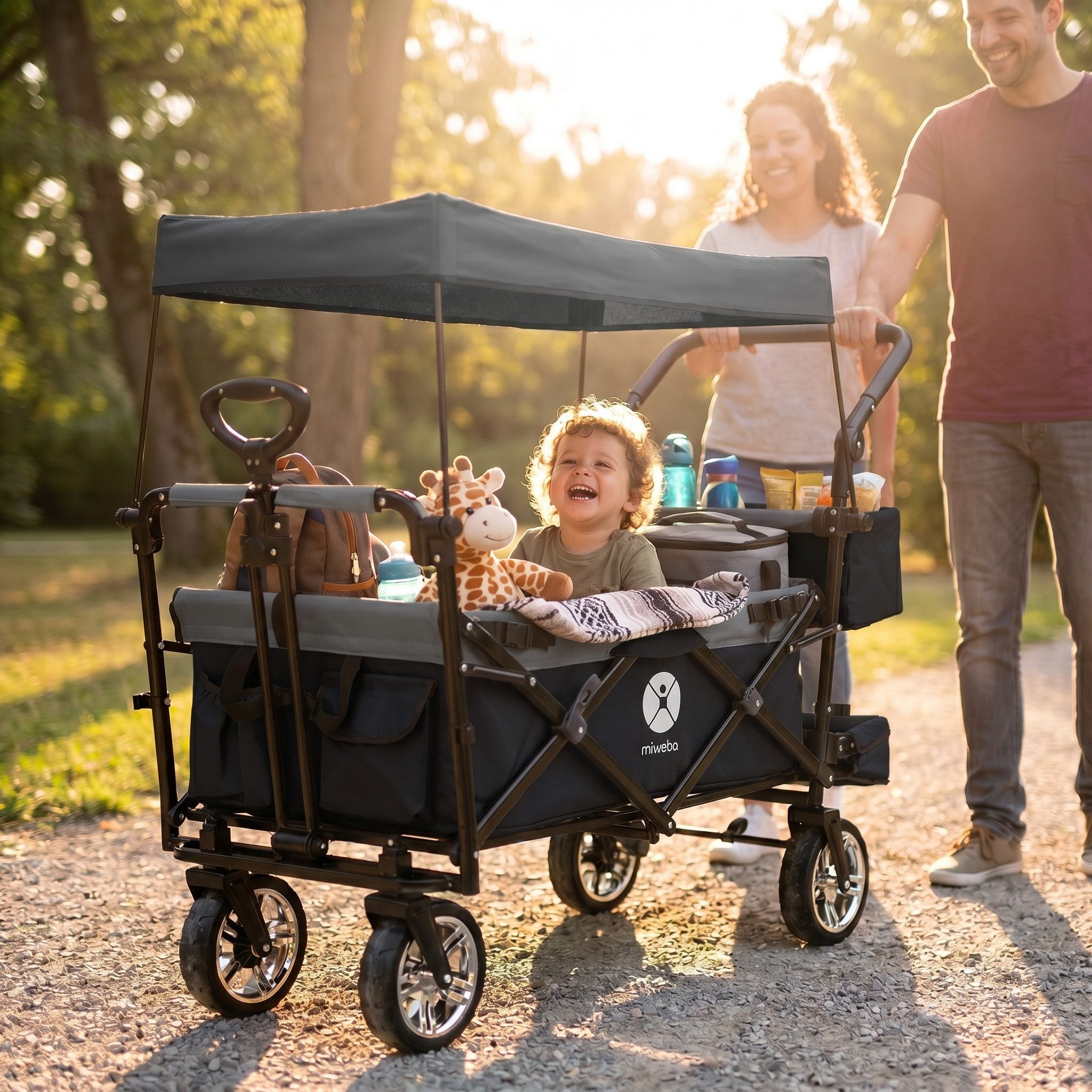 miweba Bollerwagen faltbar Transportkarre Handwagen Bollerwagen MB-20 (Bollerwagen klappbar, Kinderwagen, Handwagen, Transportwagen, 1-tlg., faltbarer Bollerwagen, Bollerwagen für Kinder), faltbarer Bollerwagen, Handwagen, Transportwagen