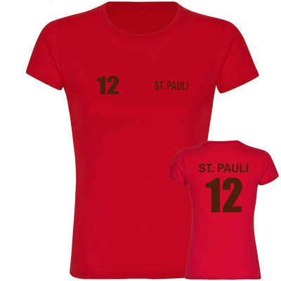 multifanshop T-Shirt Damen St. Pauli - Trikot 12 - Frauen