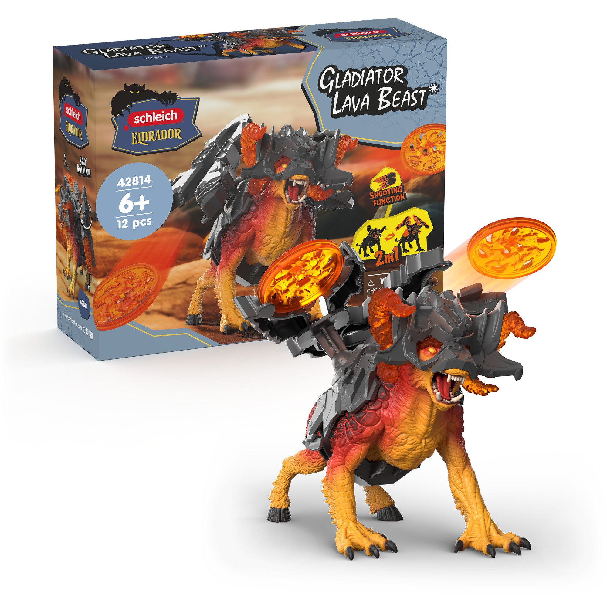 Schleich® Spielfigur ELDRADOR® CREATURES, Gladiator Lavabestie (42814)