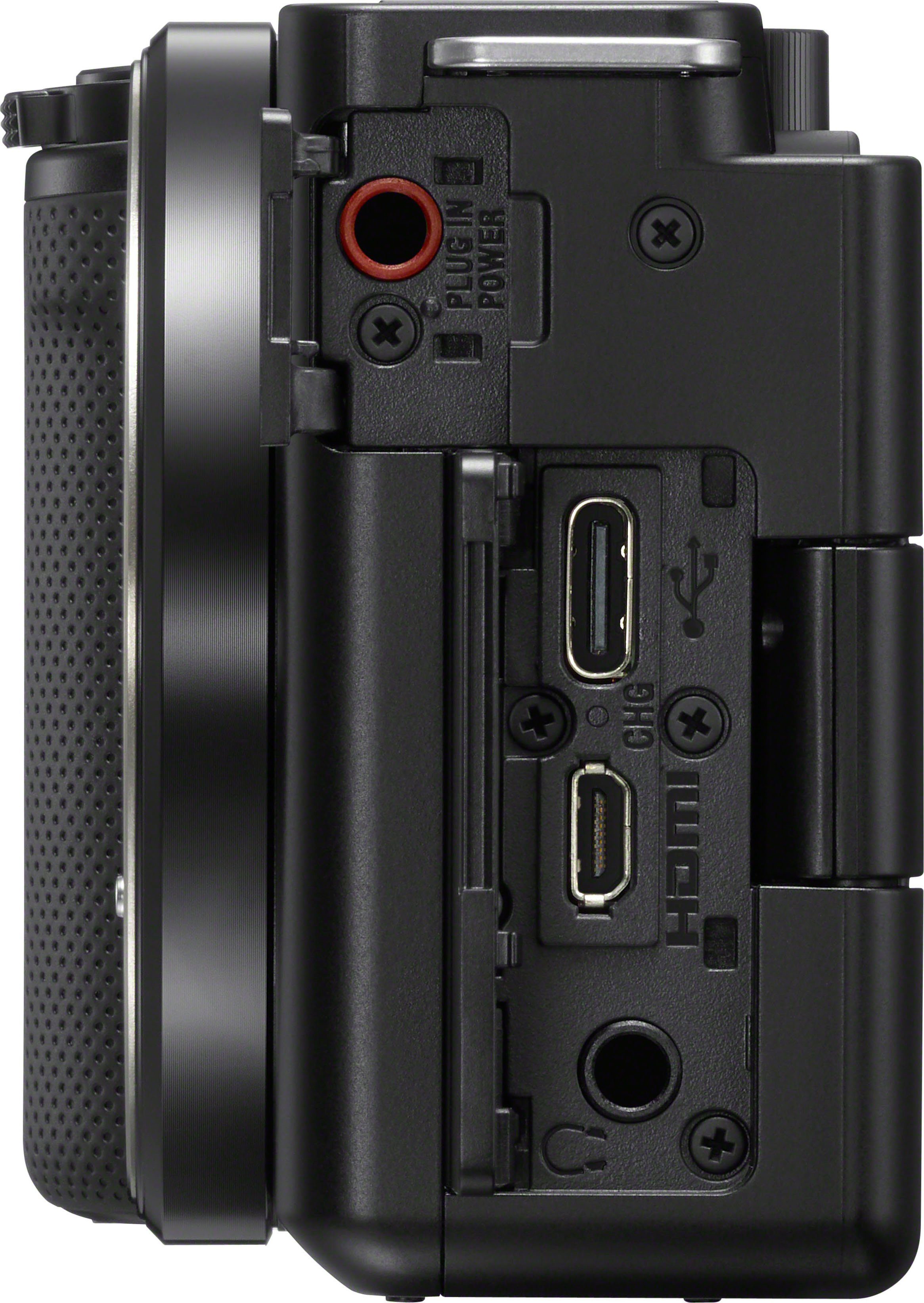 Sony 24,2 F3.5 5.6 Display Bluetooth, 16 Vlog-Kamera mit (WiFi), inkl. ZV-E10L WLAN mm PZ Systemkamera - OSS Objektiv) MP, (E schwenkbarem 50 (SELP1650), - SEL16-50