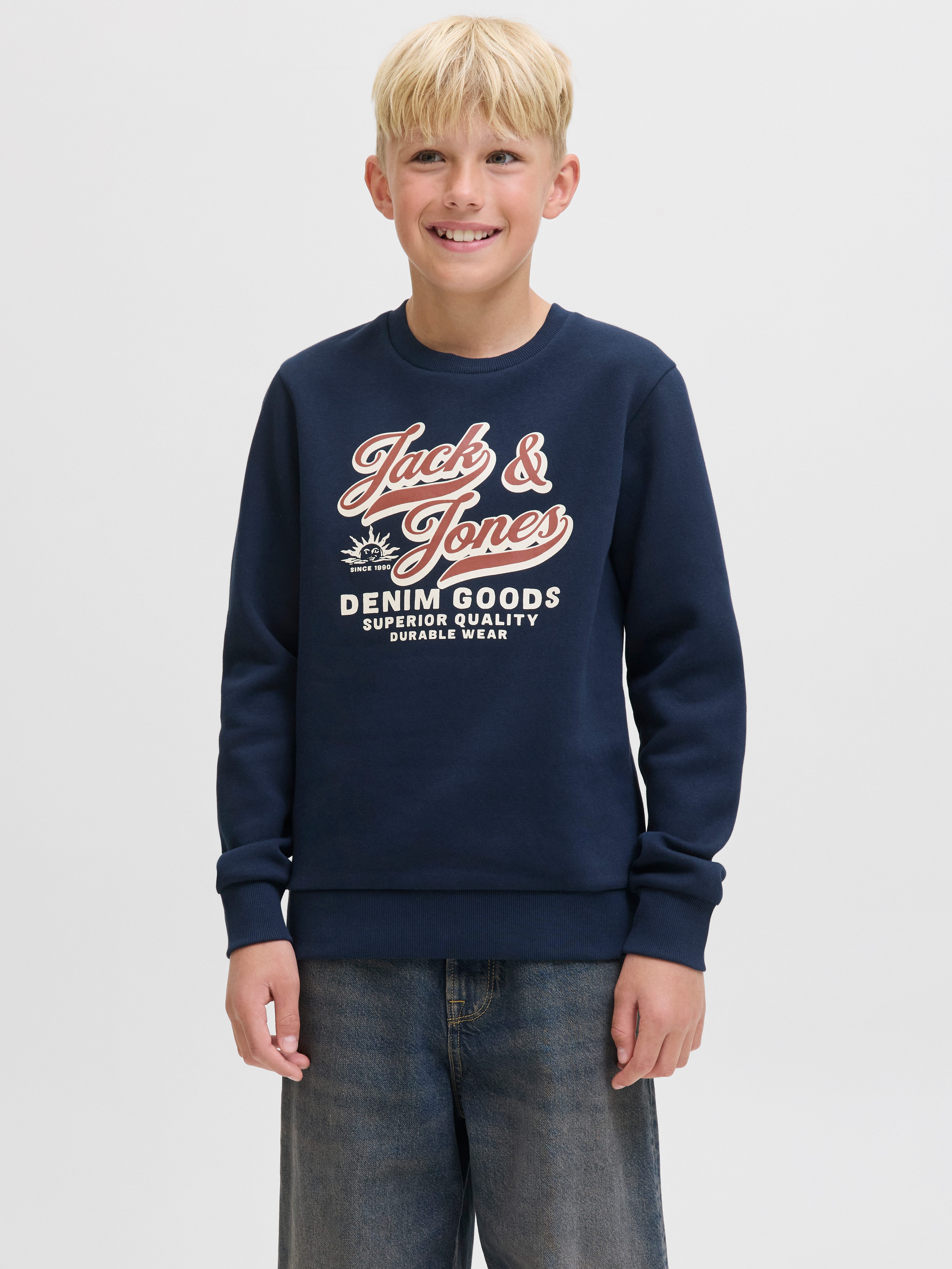 Jack & Jones Junior Sweatshirt JJELOGO SWEAT CREW 2 COL AW25 NOOS JNR