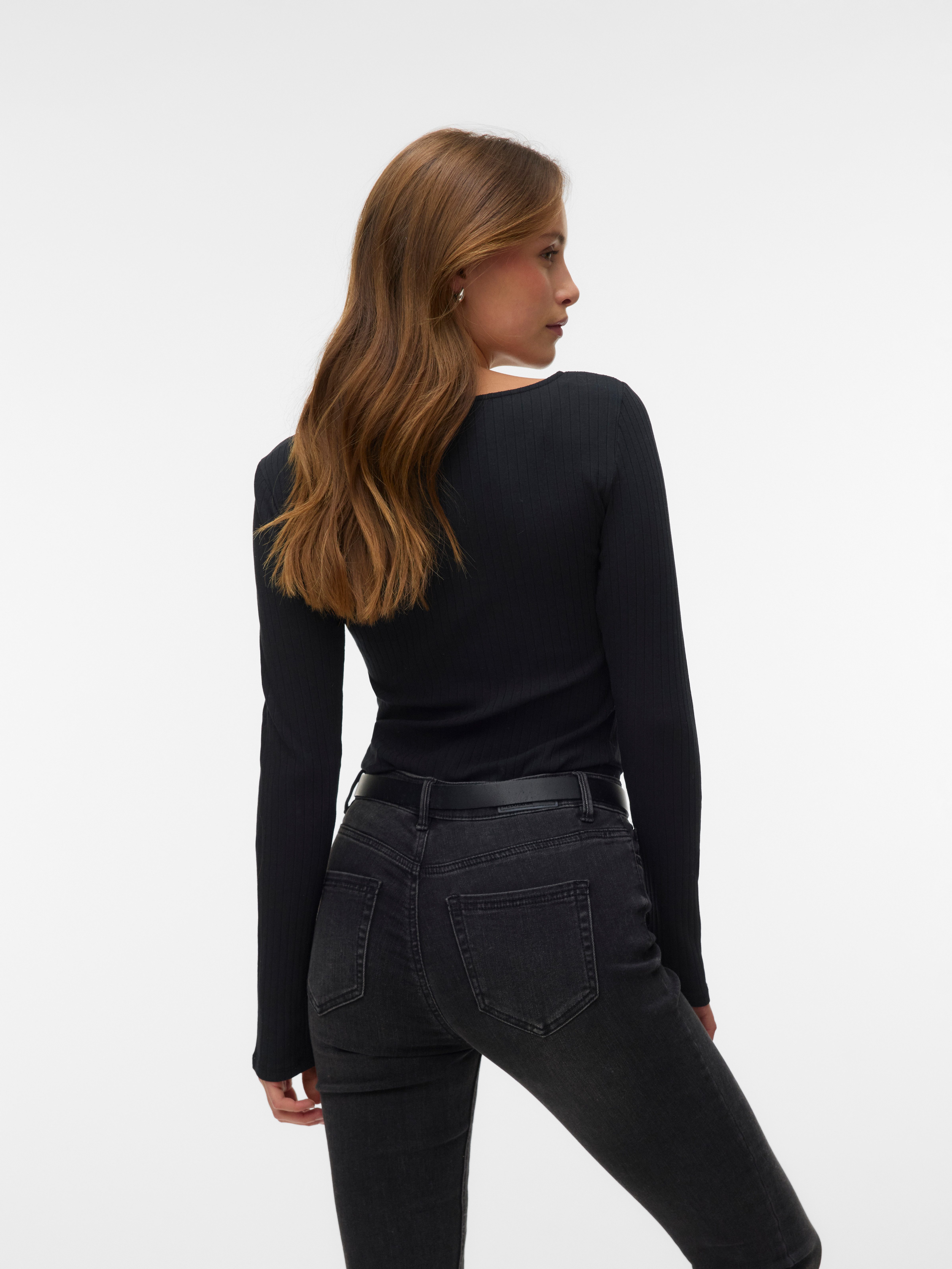 Vero Moda Langarmshirt VMRUBY LS TOP JRS NOOS Baumwollmischung