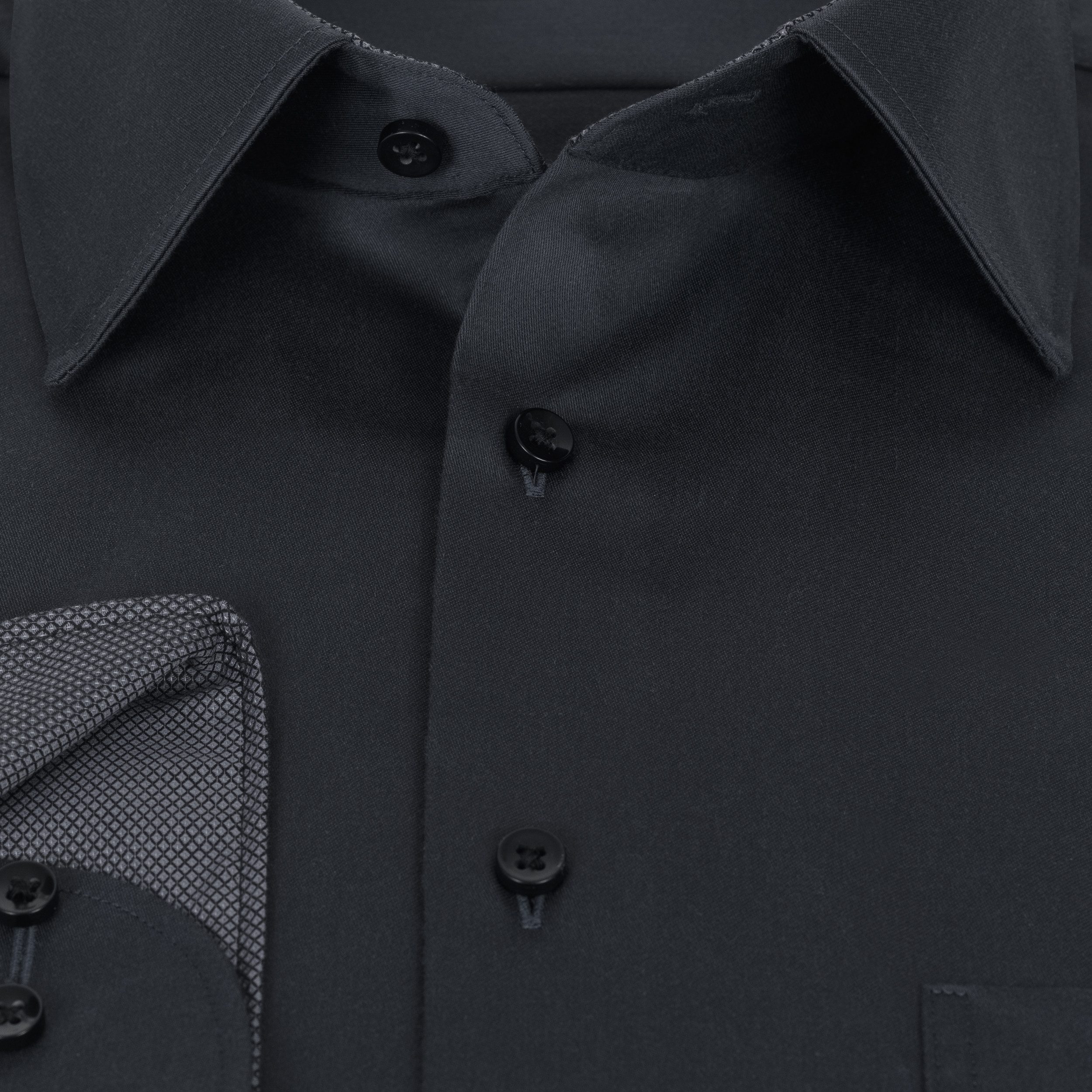 Eterna Langarmhemd Comfort Fit, Anthrazit, 100 % Baumwolle, Satingewebe, Bü günstig online kaufen