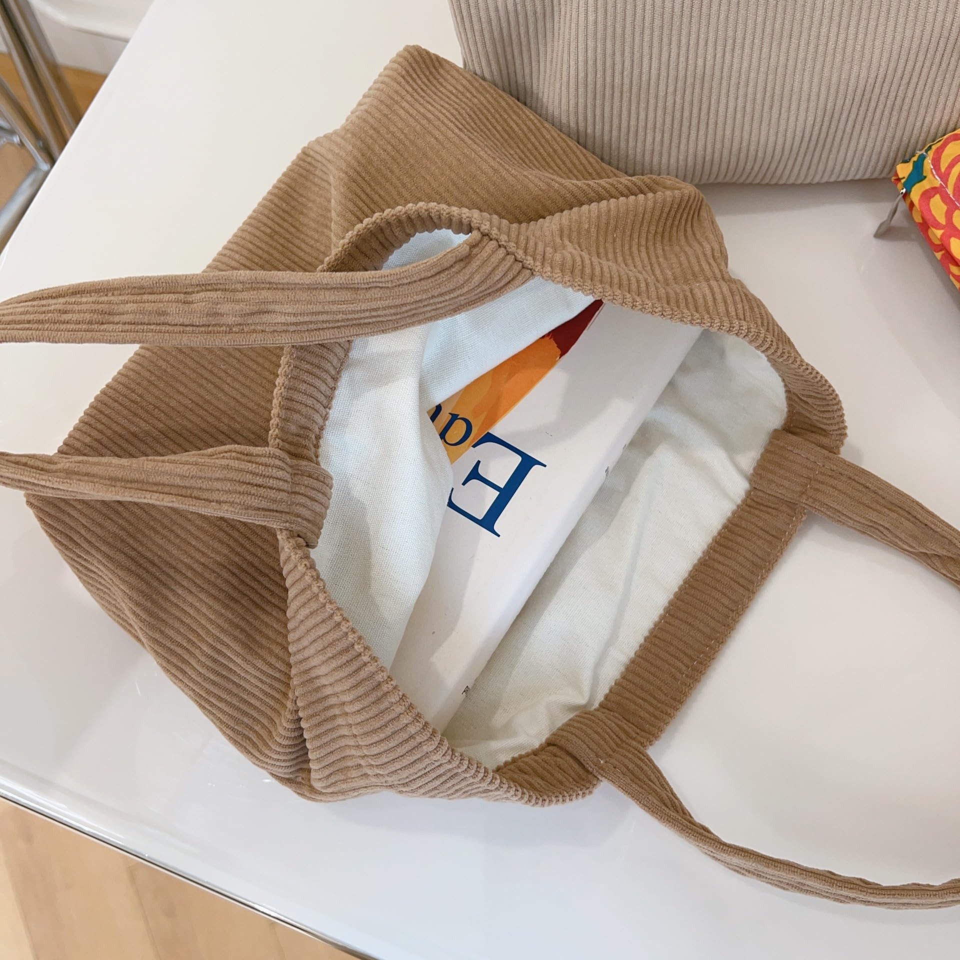 Zaewry Umhängetasche Damen-Mini-Umhängetasche, modische und süße Handtasche, Cord-Tote-Bag, geeignet für Einkaufen, Schule und Arbeit. – Bild 2 von 5