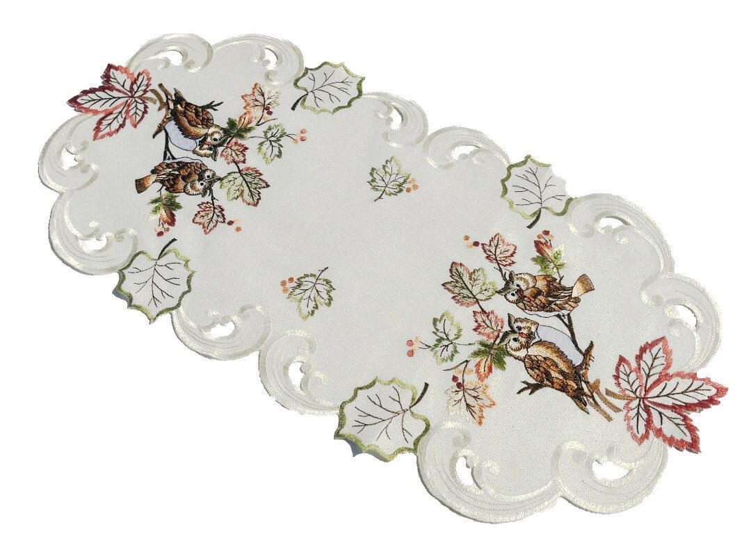 Westernlifestyle Tischdecke Eule beige Mitteldecke Deckchen günstig online kaufen