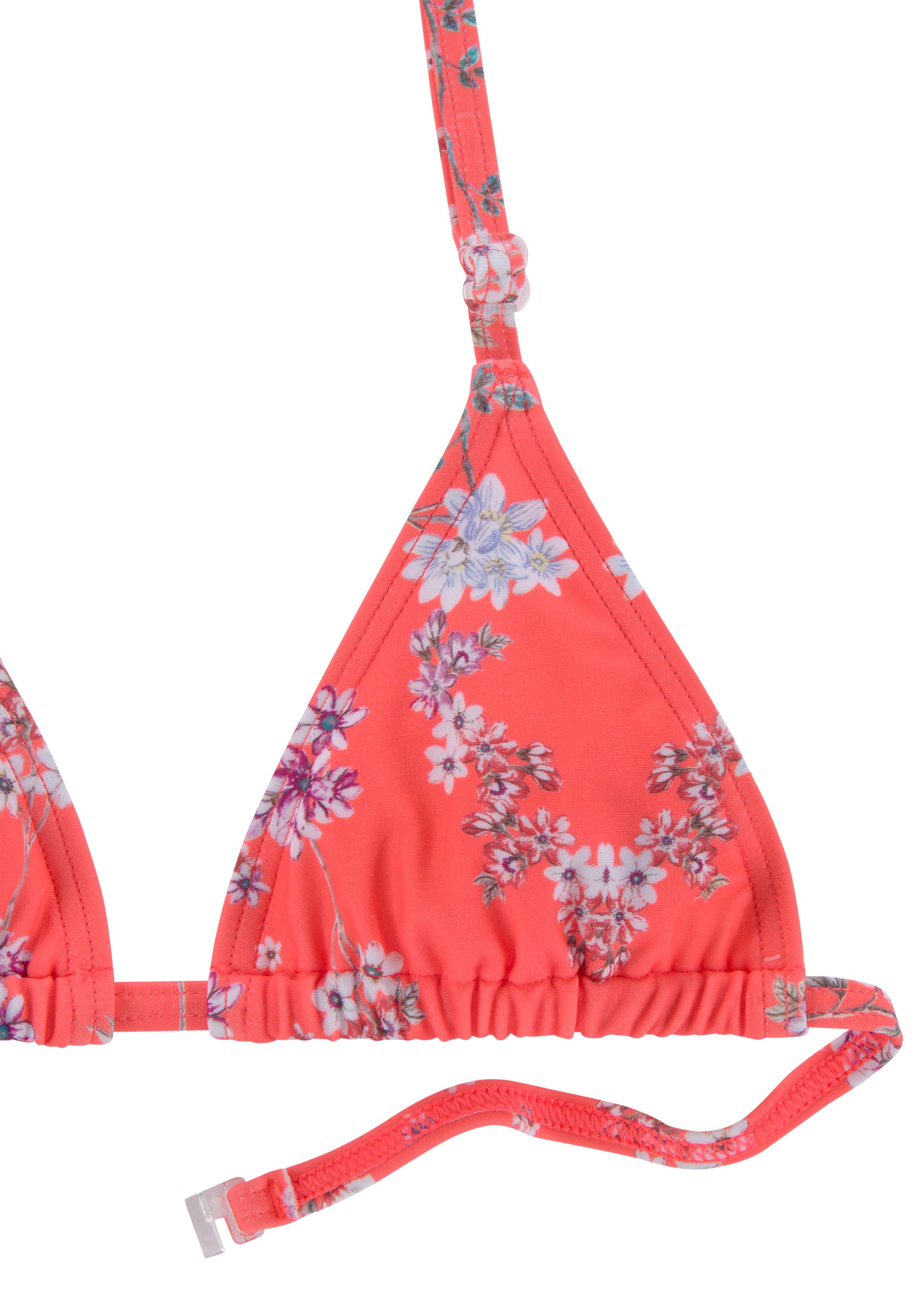 mit Ditsy Sunseeker orange Triangel-Bikini Kids Print sommerlichem