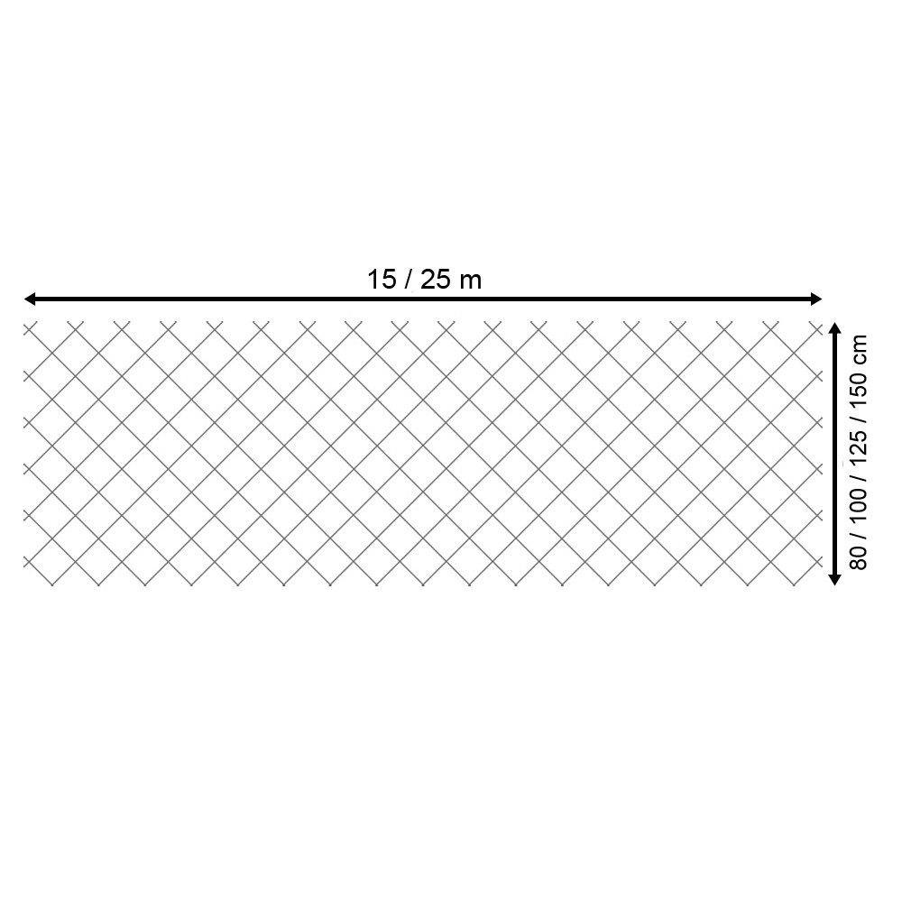 V2Aox Maschendrahtzaun Maschendraht 80 - 150 cm / 15 - 25 m Länge Gartenzaun Zaun 2 Farben – Bild 2 von 2