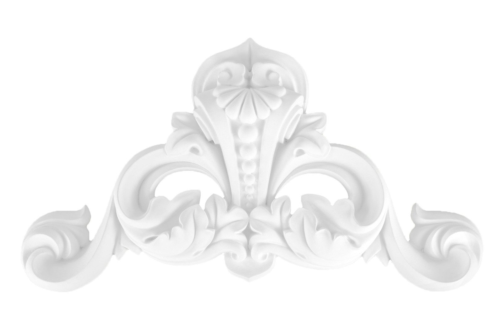 Grand Decor Wanddekoobjekt A629B (Ornament aus PU - große Auswahl, 160x270mm Stuck, stoßfeste Deko schnitzerei - Verzierung für Wand und Deck)