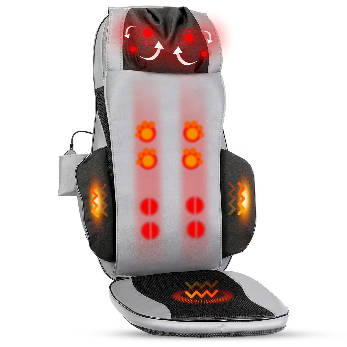 Massagekissen Ganzkörpermassagekissen, Schulter- und Nackenmassage, Sitzmassage
