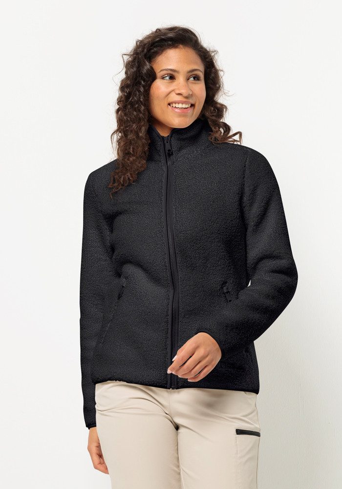 HIGH Fleecejacke JACKET black Wolfskin Jack CURL W