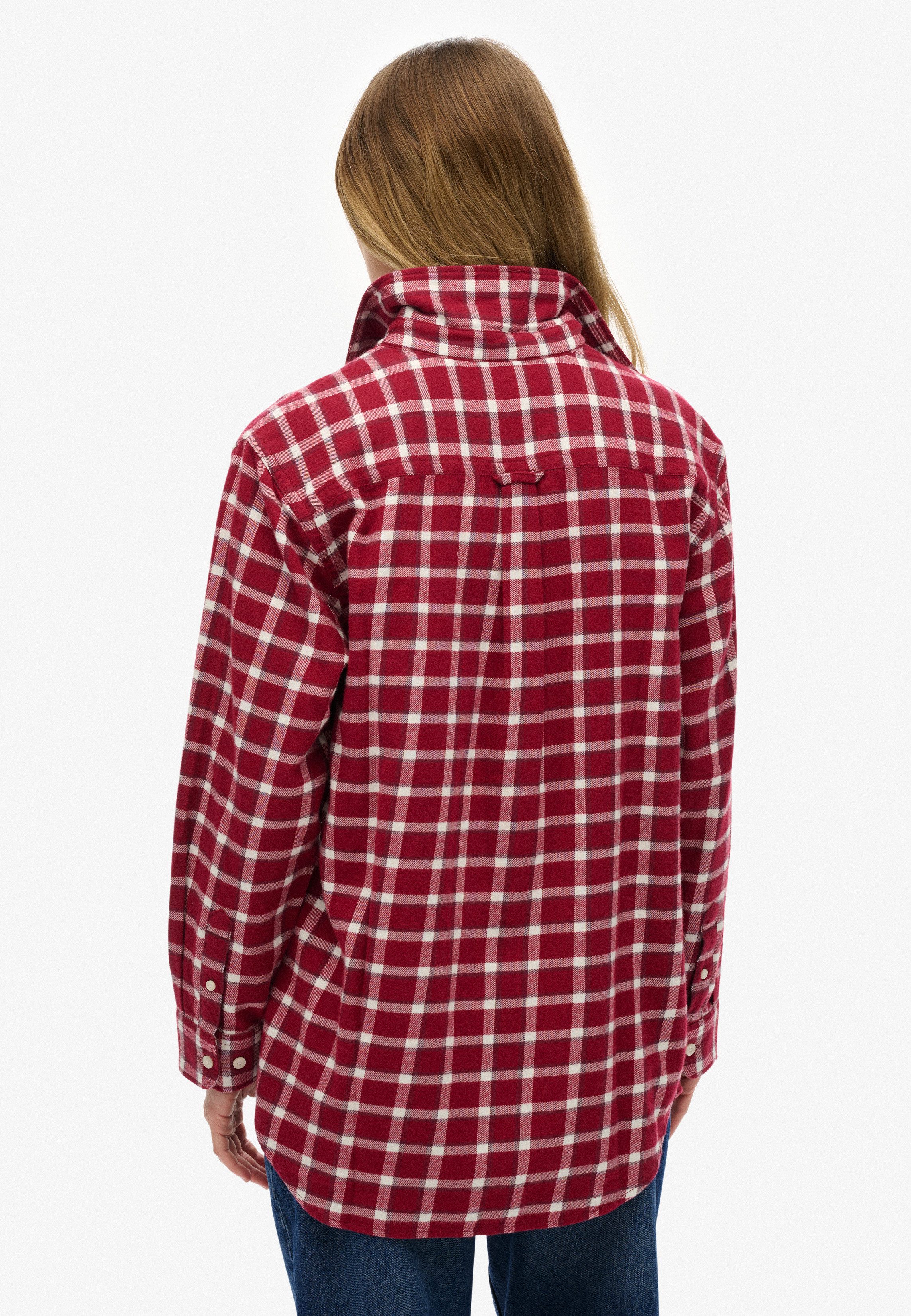 Superdry Karobluse CHECK FLANNEL BOYFRIEND SHIRT günstig online kaufen