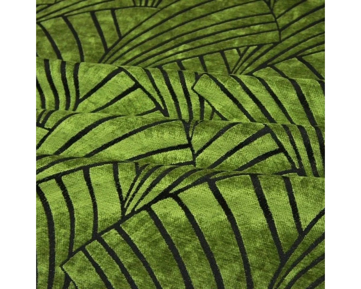 Thumbnail - Stofferia Stoff Polsterstoff Chenille Franklin Grasgrün, Breite 280 cm, Meterware