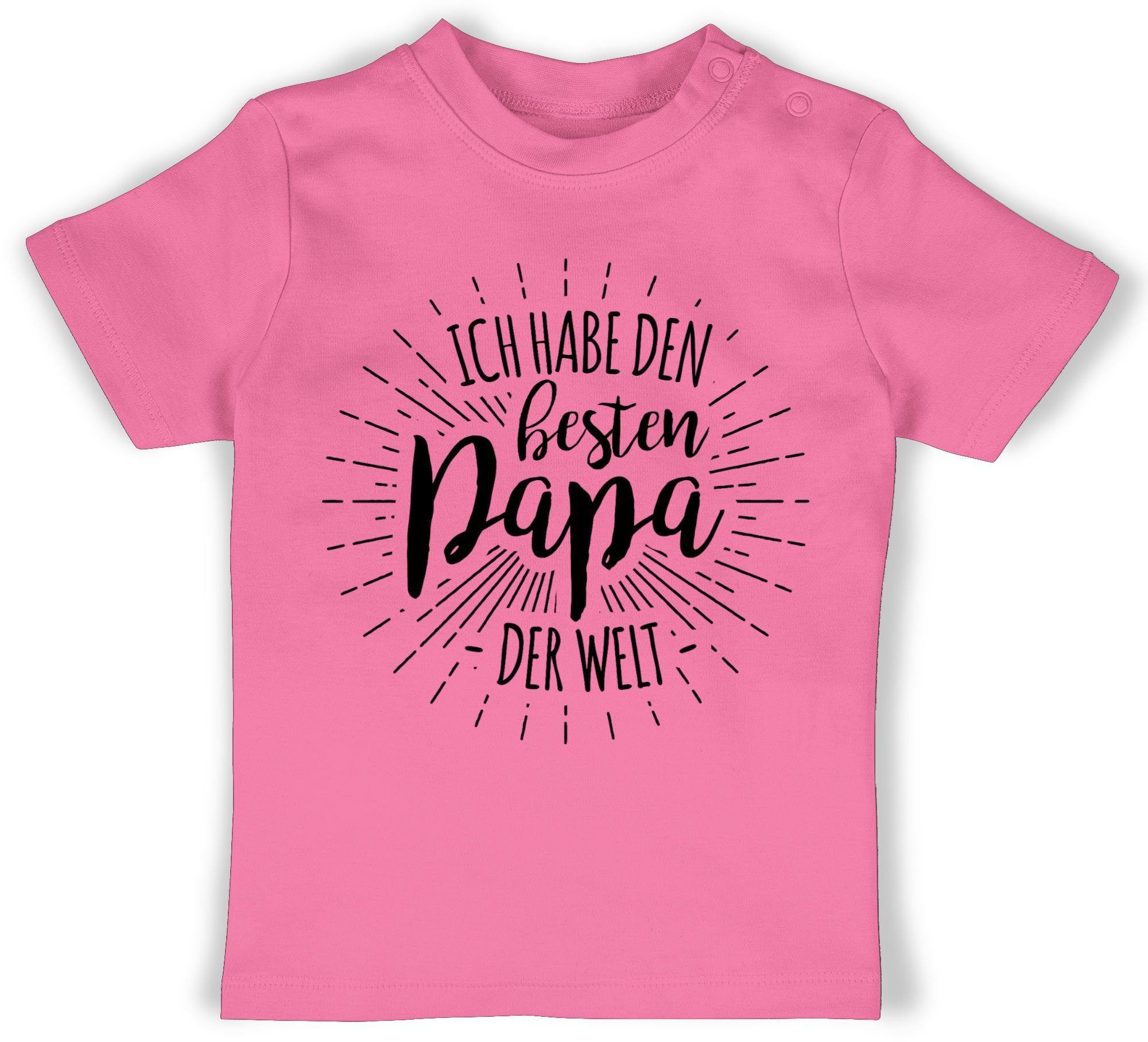 Shirtracer T-Shirt Ich habe den besten Papa der Welt Geschenk Vatertag Baby 3 Pink
