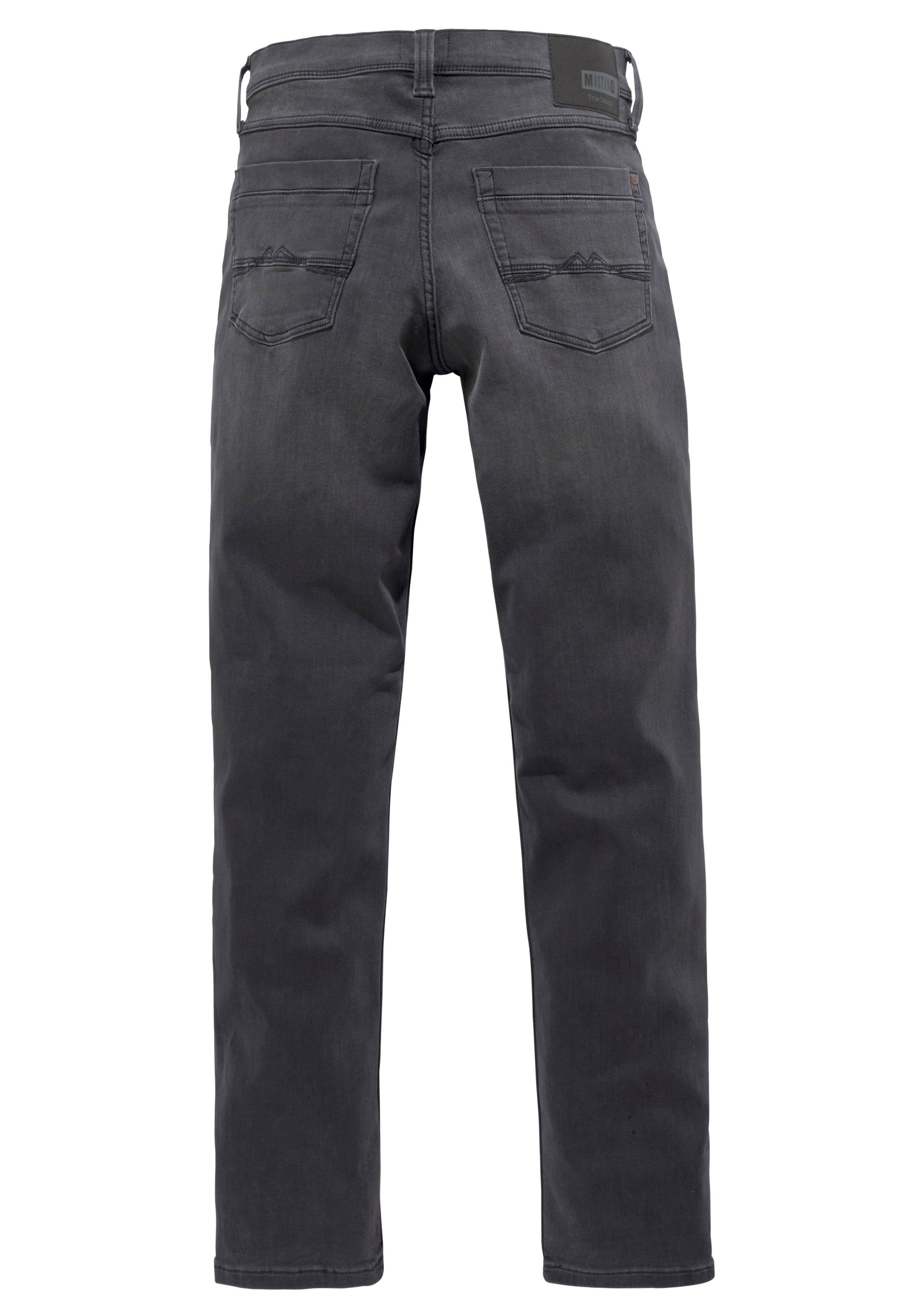 MUSTANG 5-Pocket-Jeans Style Washington Abriebeffekten mit Straight medium-dark leichten