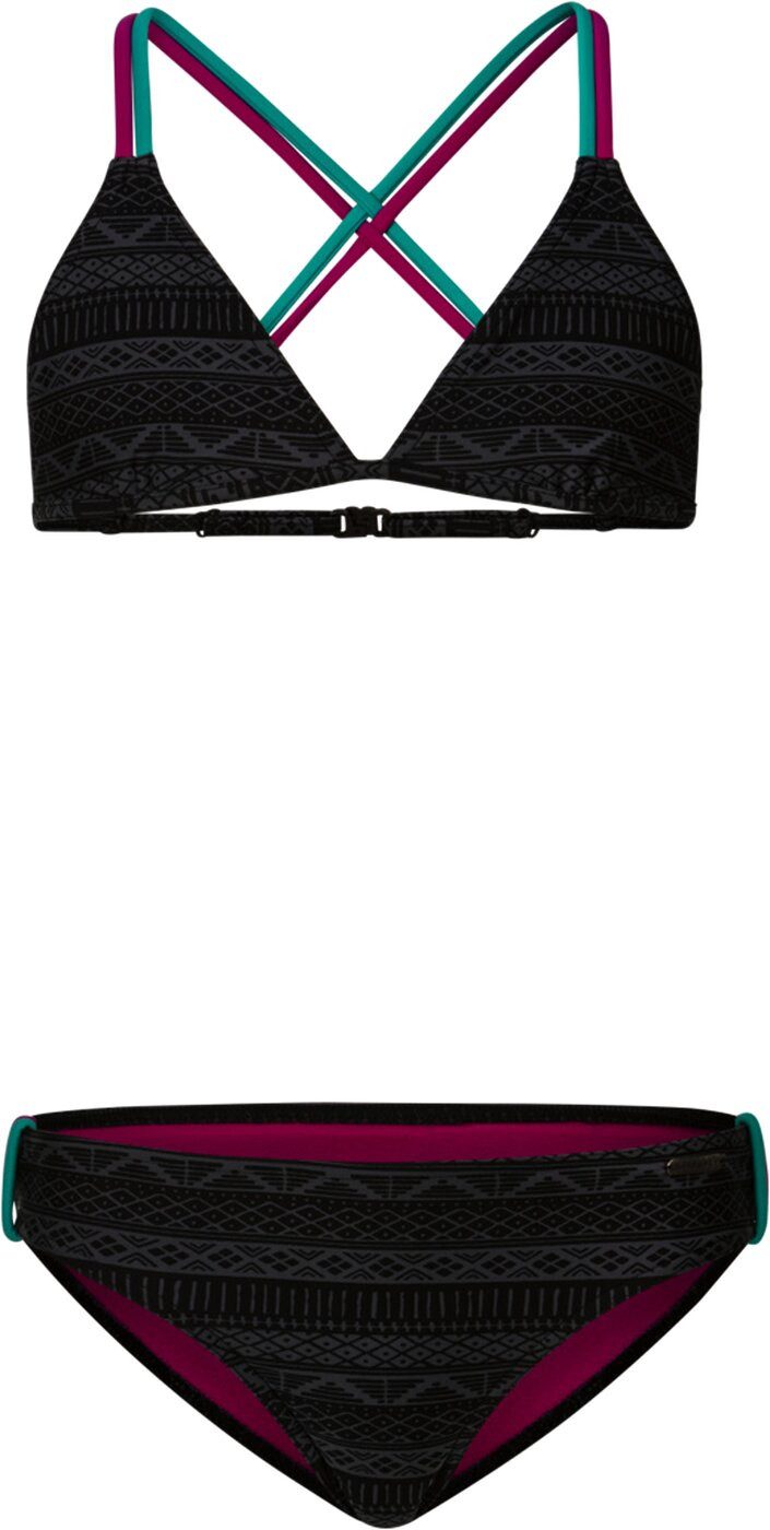 FIREFLY Damen Bikini Mia II – Stripes, Größe 44, Mit Push-up Paddings, Polyamid/Elasthan