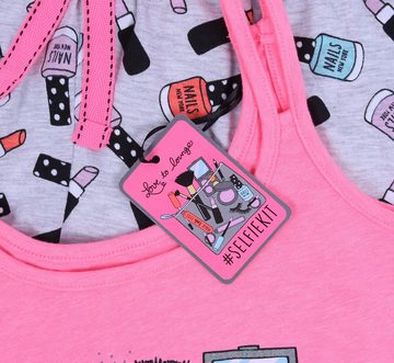 Sarcia.eu Schlafanzug Pink-grauer Schlafanzug/Pyjama mit Lippenstiftmuster L