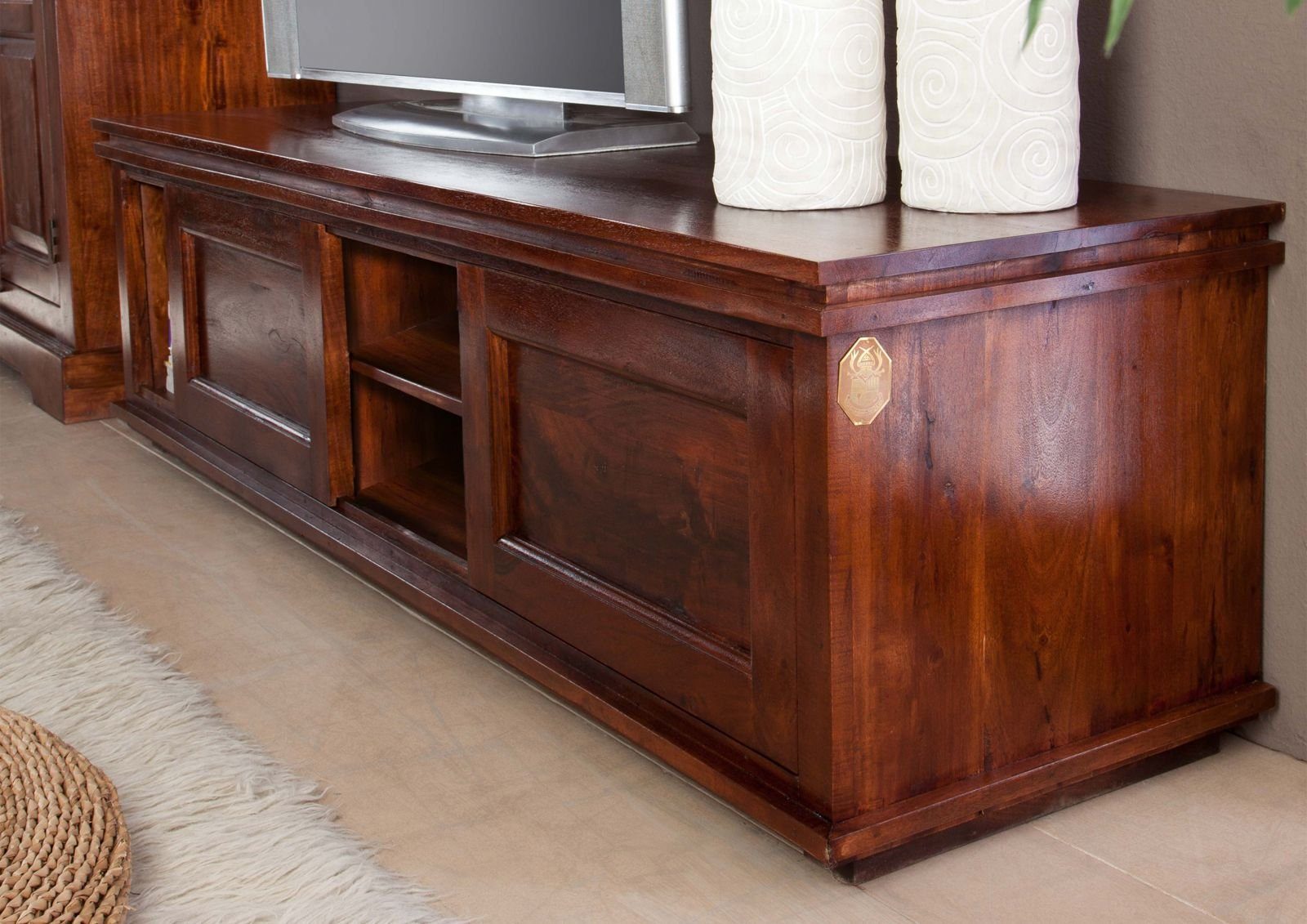 Massivmoebel24 Lowboard OXFORD (Massivholz), Longboard Akazie 160x45x45 nou günstig online kaufen