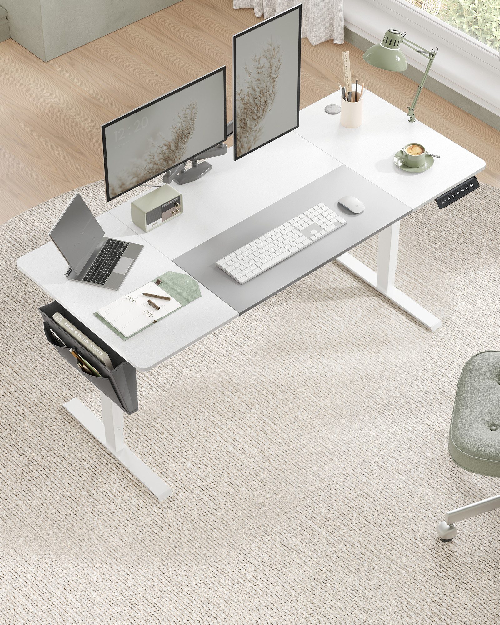 SONGMICS Schreibtisch Höhenverstellbarer elektrisch, USB-C-Anschluss (mit S günstig online kaufen