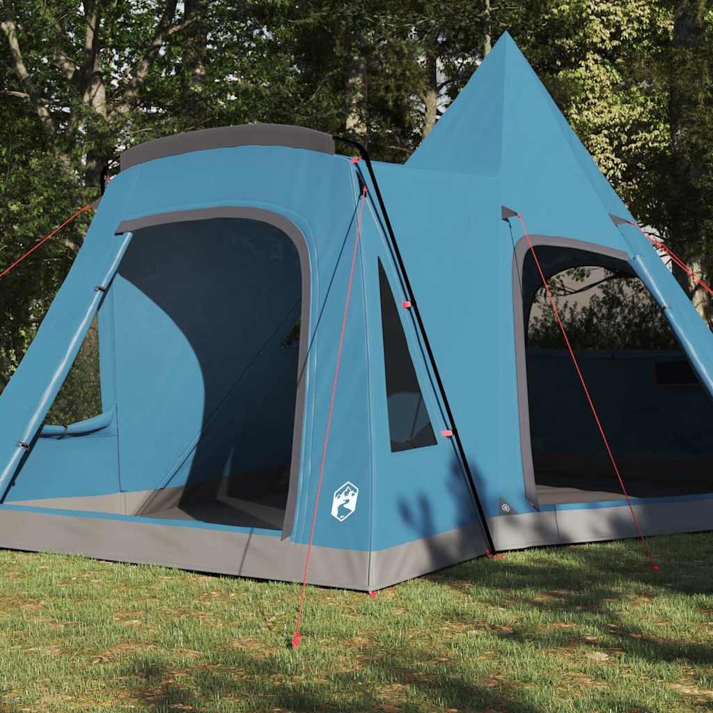 vidaXL Tipi-Zelt Teepee Zelt für 5 Personen mit Dach Blau 545 x 450 x 295 cm, (1 tlg)