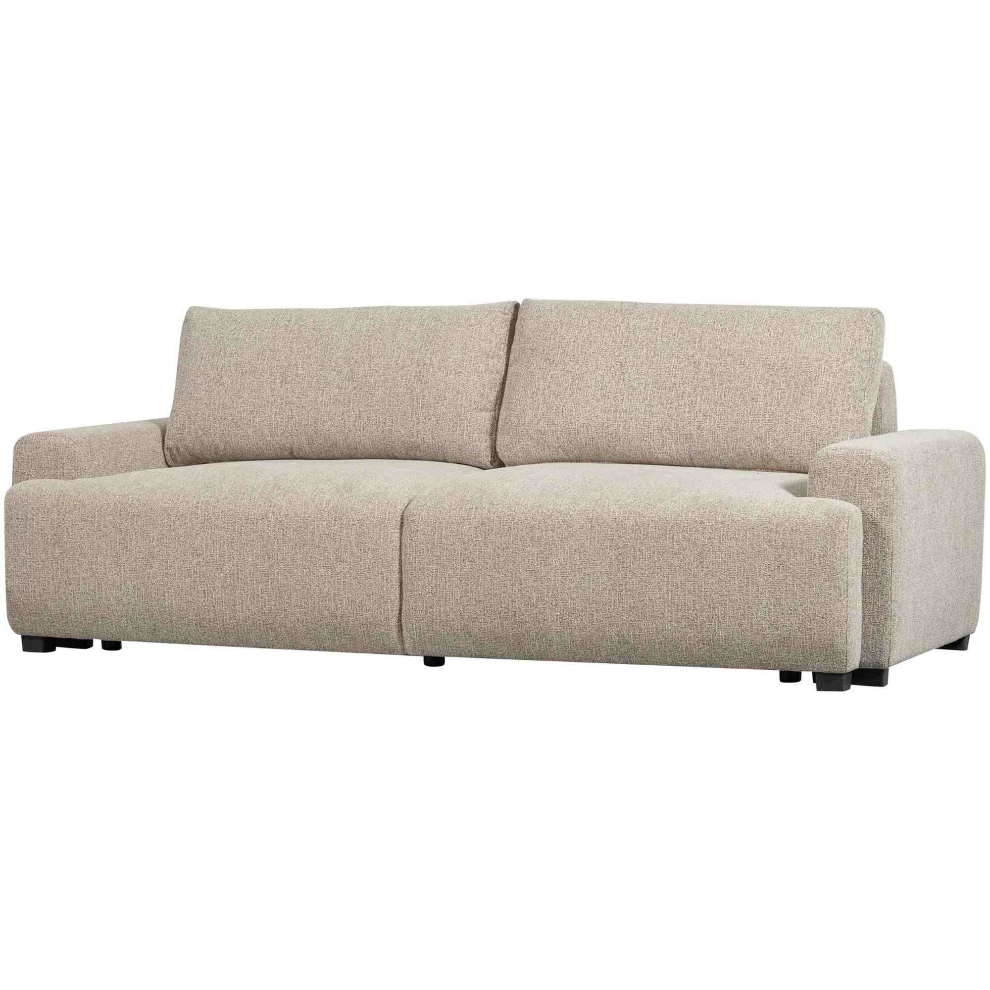 vtwonen Schlafsofa Night & Day 3-Sitzer Natur Melange - weicher Stoff, 239 x 107 x 85 cm, In Sekunden zum Bett umgebaut