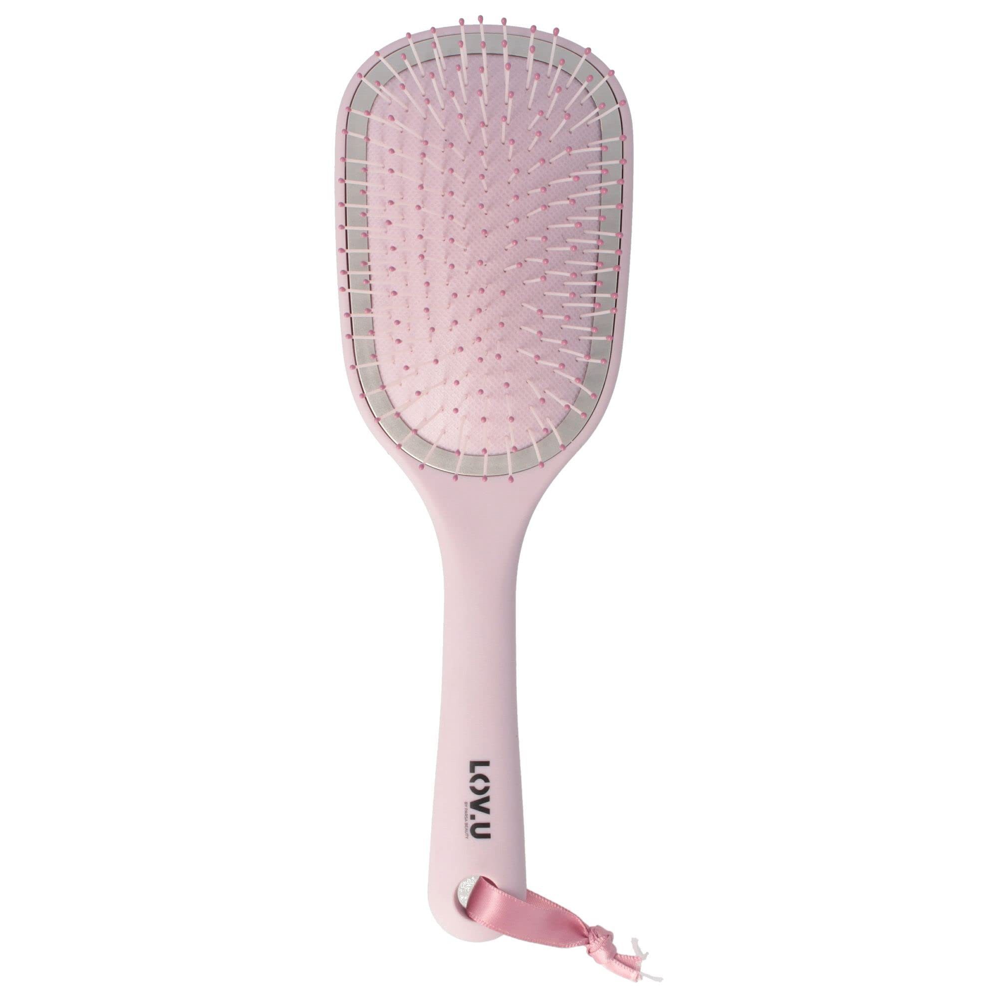 Haarbürste PARSA Beauty LOV.U Entwirrbürste Wet & Dry groß oval rosa