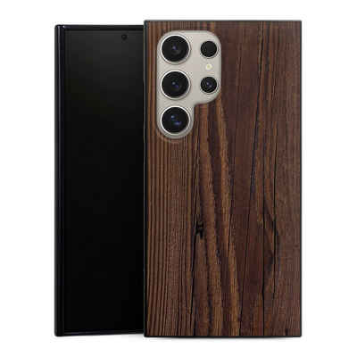 DeinDesign Handyhülle Holzoptik Holz Nussbaum Maserung Holzlook, Samsung Galaxy S24 Ultra Silikon Hülle Bumper Case Handy Schutzhülle