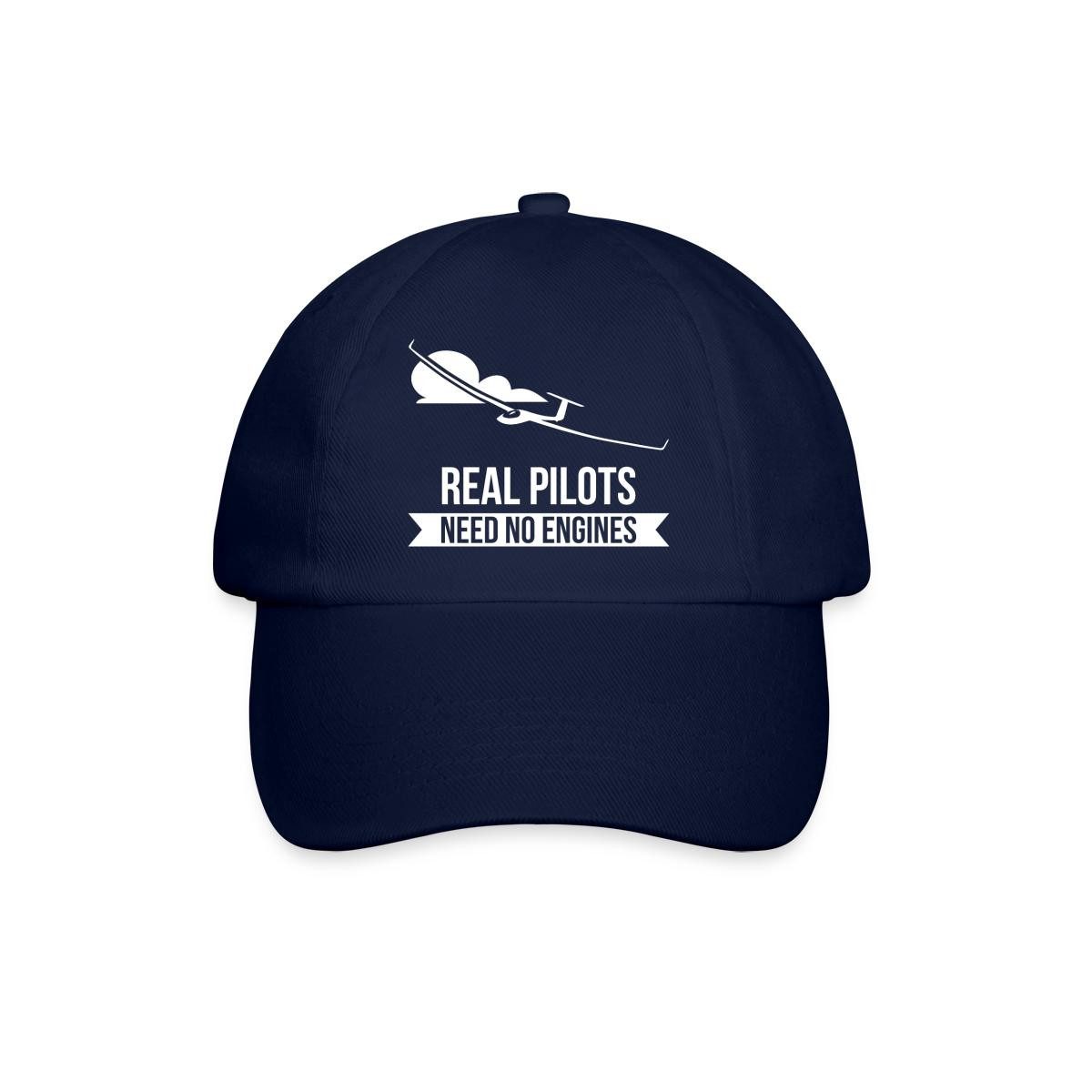 Baseball Cap Segelflugzeug Real Pilots Need No Engines Segelflieger Baseballkappe