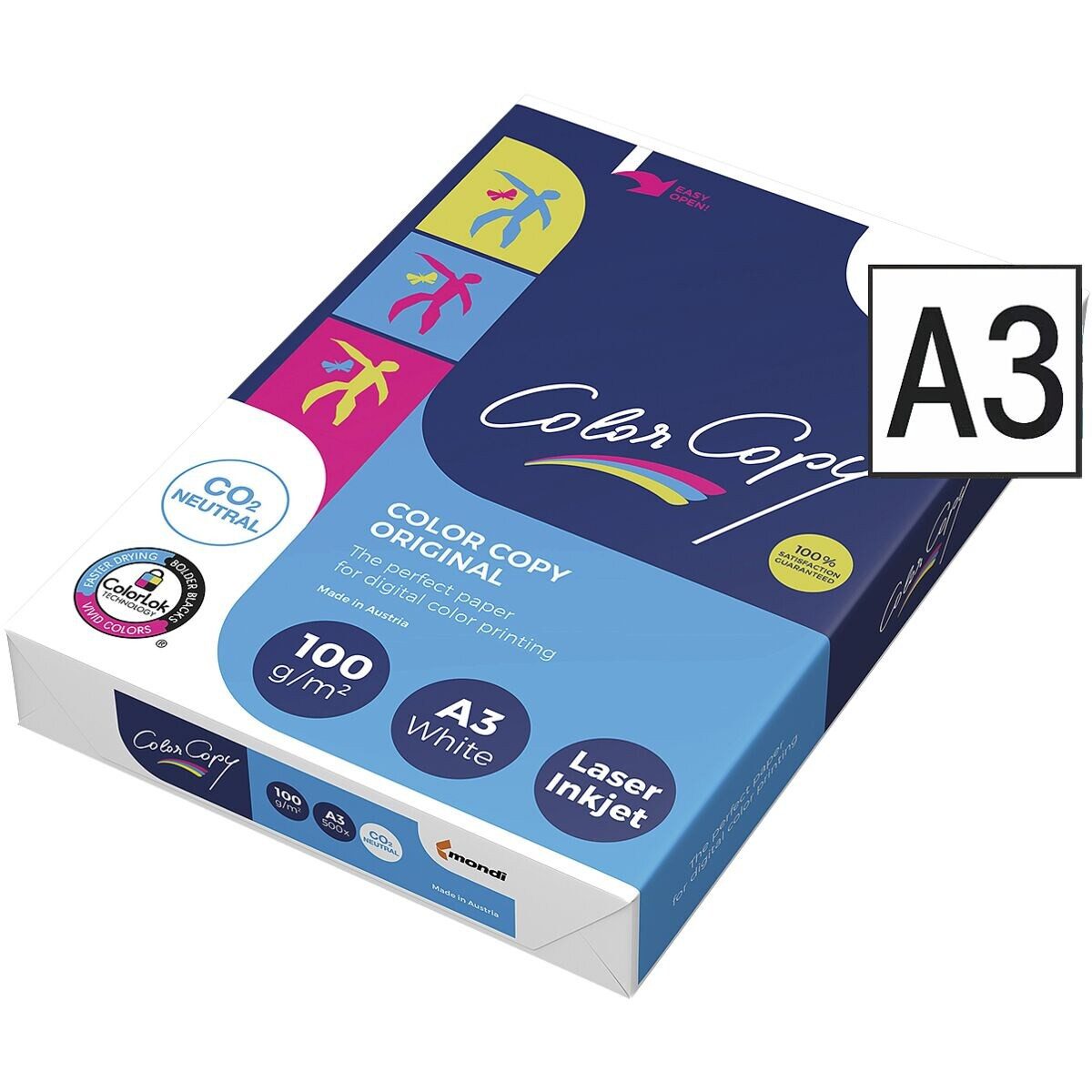 Mondi Business Paper Farblaser-Druckerpapier Color Copy, Format DIN A3, 100 g/m², 161 CIE, 500 Blatt