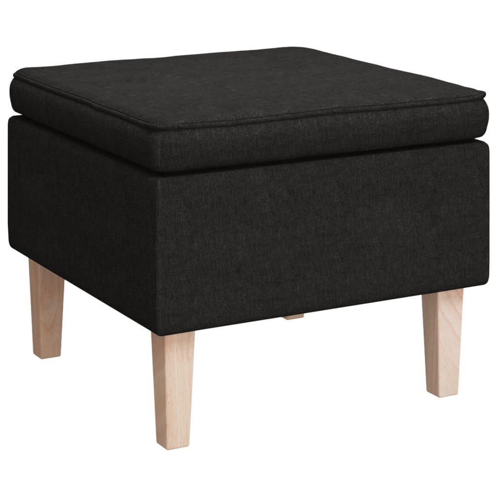 vidaXL Hocker Hocker mit Holzbeinen Schwarz günstig online kaufen