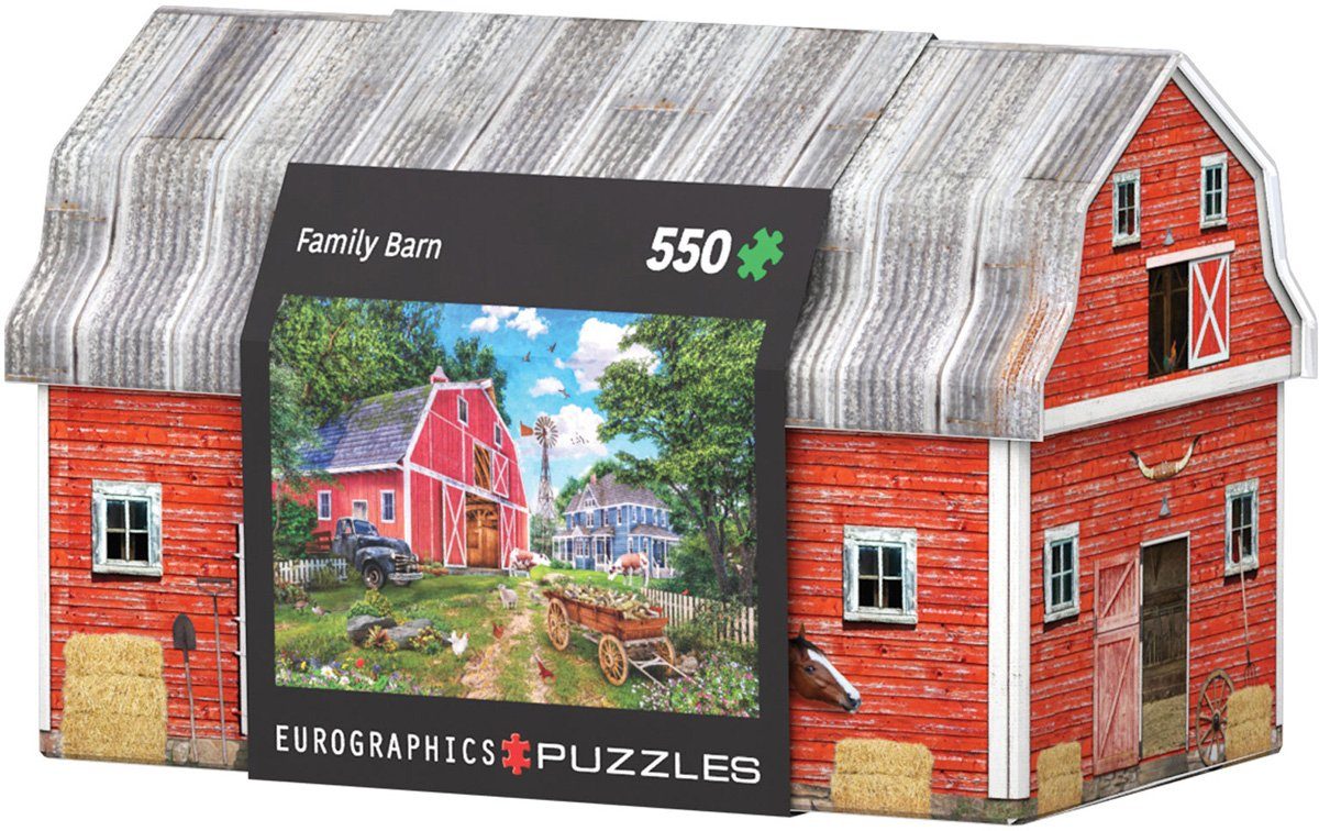 8551-5601 Farm Puzzleteile Family EuroGraphics 550 Puzzle, EUROGRAPHICS Tin Puzzle