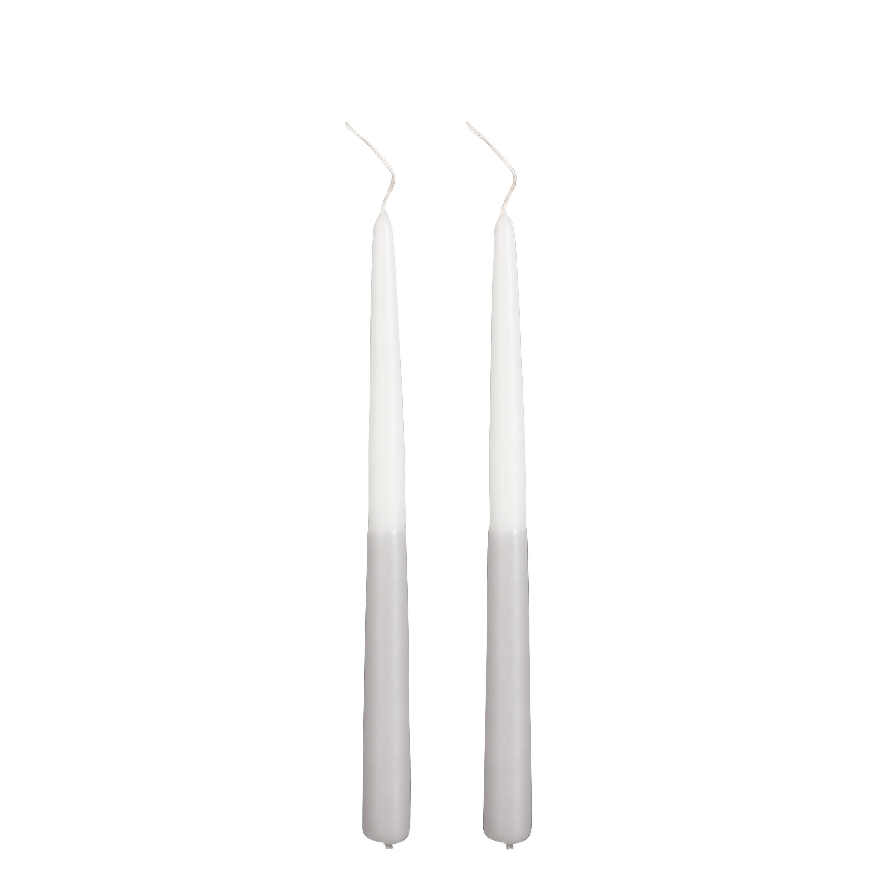 Mica Decorations Tafelkerze Mica Decorations Dip-dye Spitzkerze h.grau 2 Stueck - h30xd2,2cm