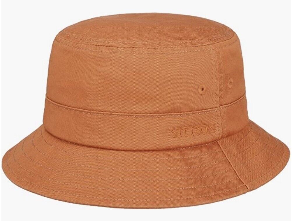 Stetson Fischerhut Bucket Hat Cotton UV-Schutz40+/Atmungsaktiv Orange