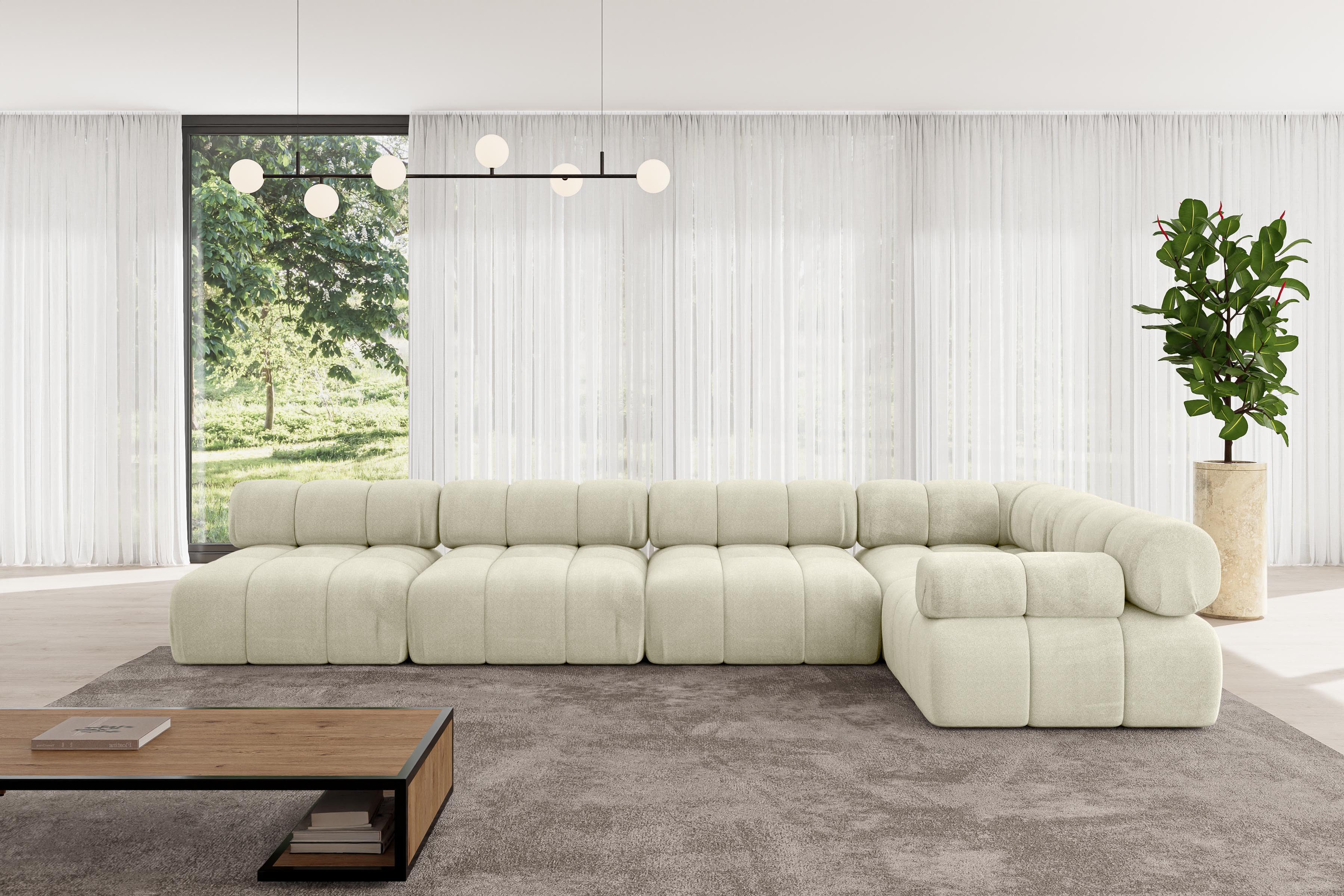 ALTDECOR Ecksofa Mende-L3, Sofa Praktische Bequeme Funktionsecke Couch L-Form Eckcouch, Corner Sofa U-Form Vielseitige Sofa Wohnlandschaft Wohnzimmer