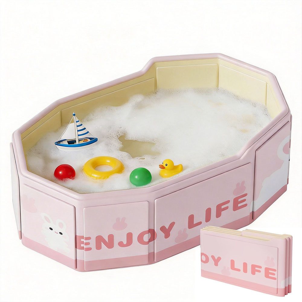 AFKSMILE Babybadewanne Baby Badewanne, Tragbare Klappbare Kinderbadewanne mit Abflussloch