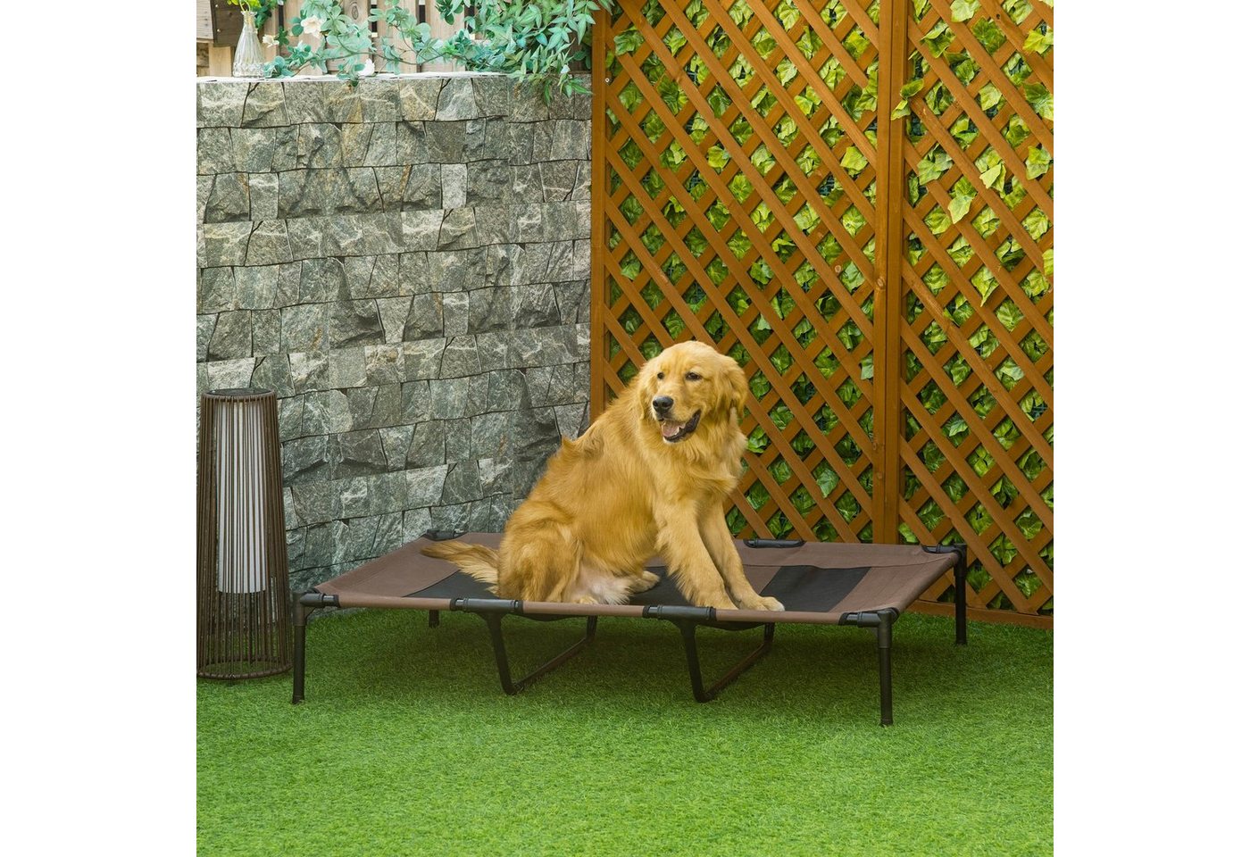 Thumbnail - PawHut Tierbett Katzenbett, Outdoor, Haustierbett, Haustierliege, Oxford, Texteline-Stoff, für Garten, Balkon, Kaffee