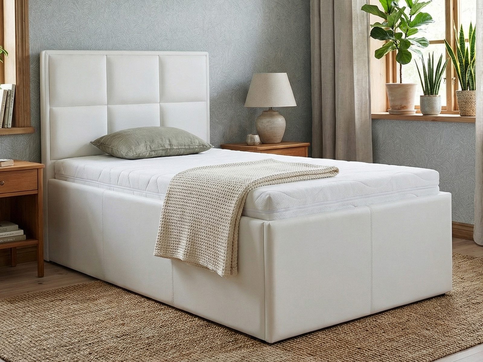 PAARA Polsterbett Monaco 504GK mit Bettkasten Kopfteil verstellbar (Lattenroste/n)