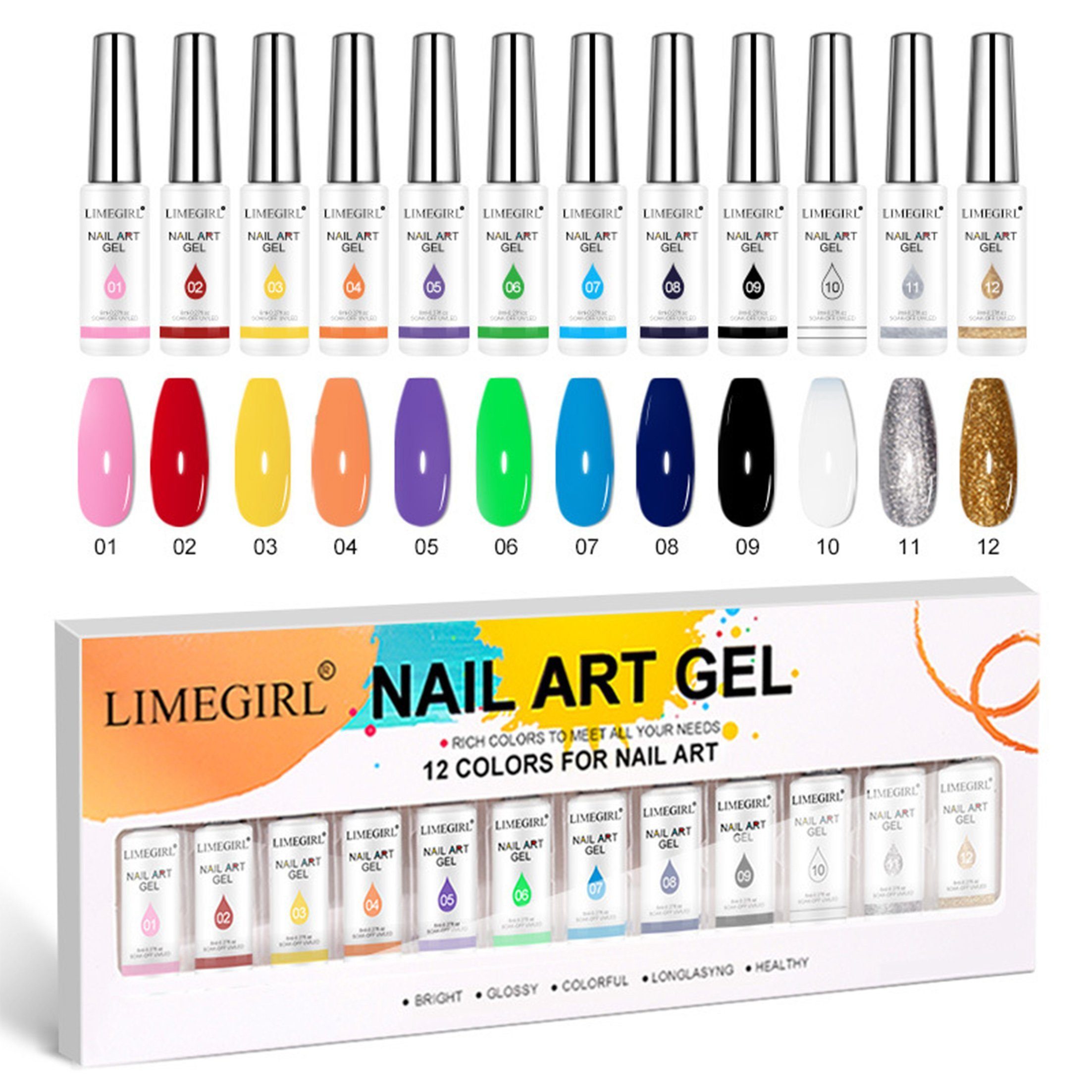 KINSI Nagellack-Set Gel Liner Stift für Nageldesign