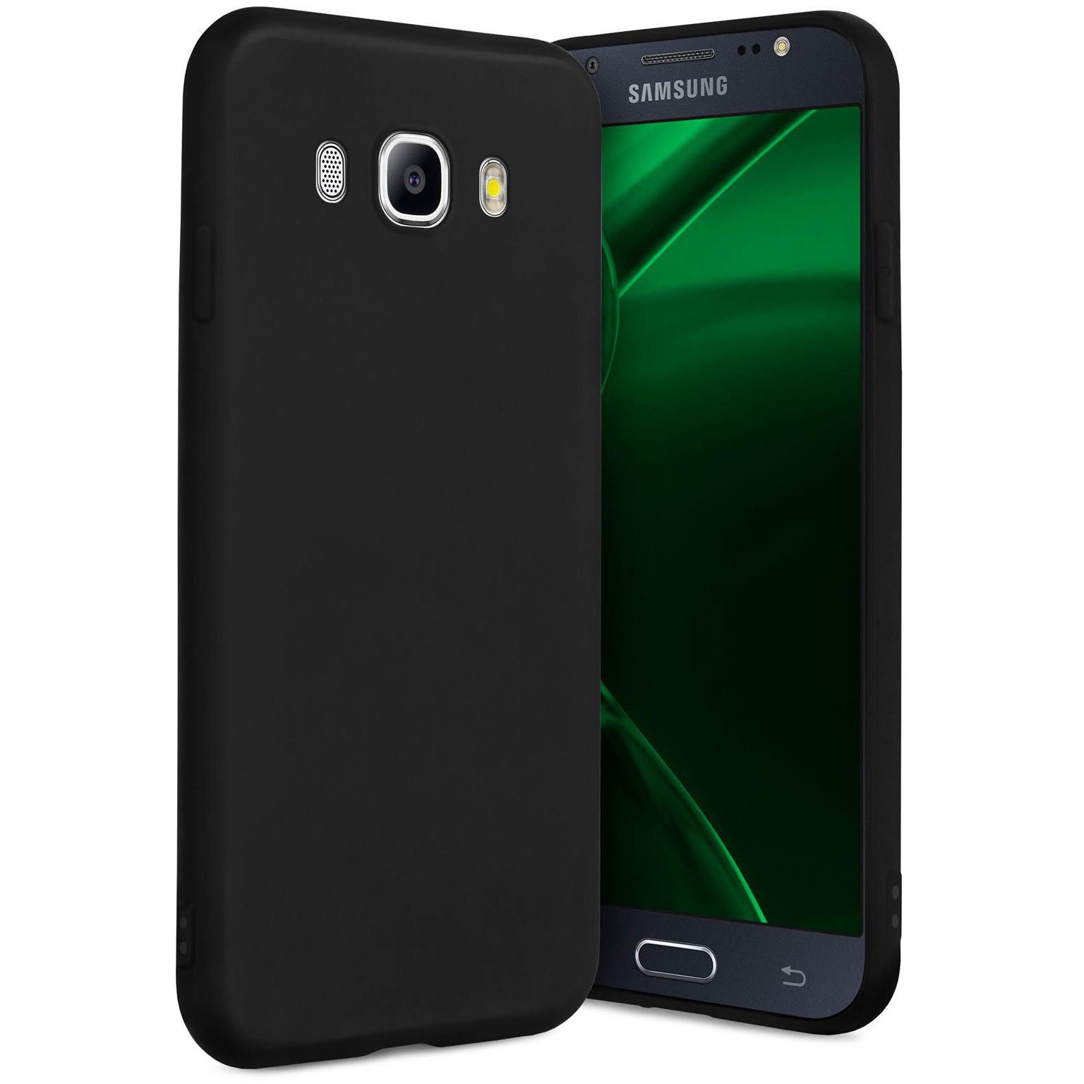 ONEFLOW Handyhülle für Samsung Galaxy J7 (2016) Hülle Dünn SlimShield Pro Schwarz 5,5 Zoll, Backcover TPU Case Handyhülle minimalistisch Schutzhülle Erhöhter Rand