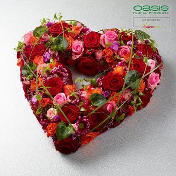 Oasis Schaumgummi OASIS® FOAM FRAMES® Herz offen - 24 x 25 x 6 cm - 2 St.