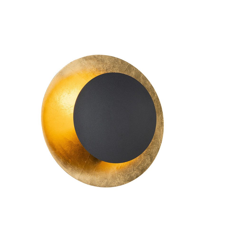 Qazqa Wandleuchte Emilienne, ohne Leuchtmittel, Warmweiß, QAZQA Wand­leuchte, e27, Schwarz, Stahl, Art Deco