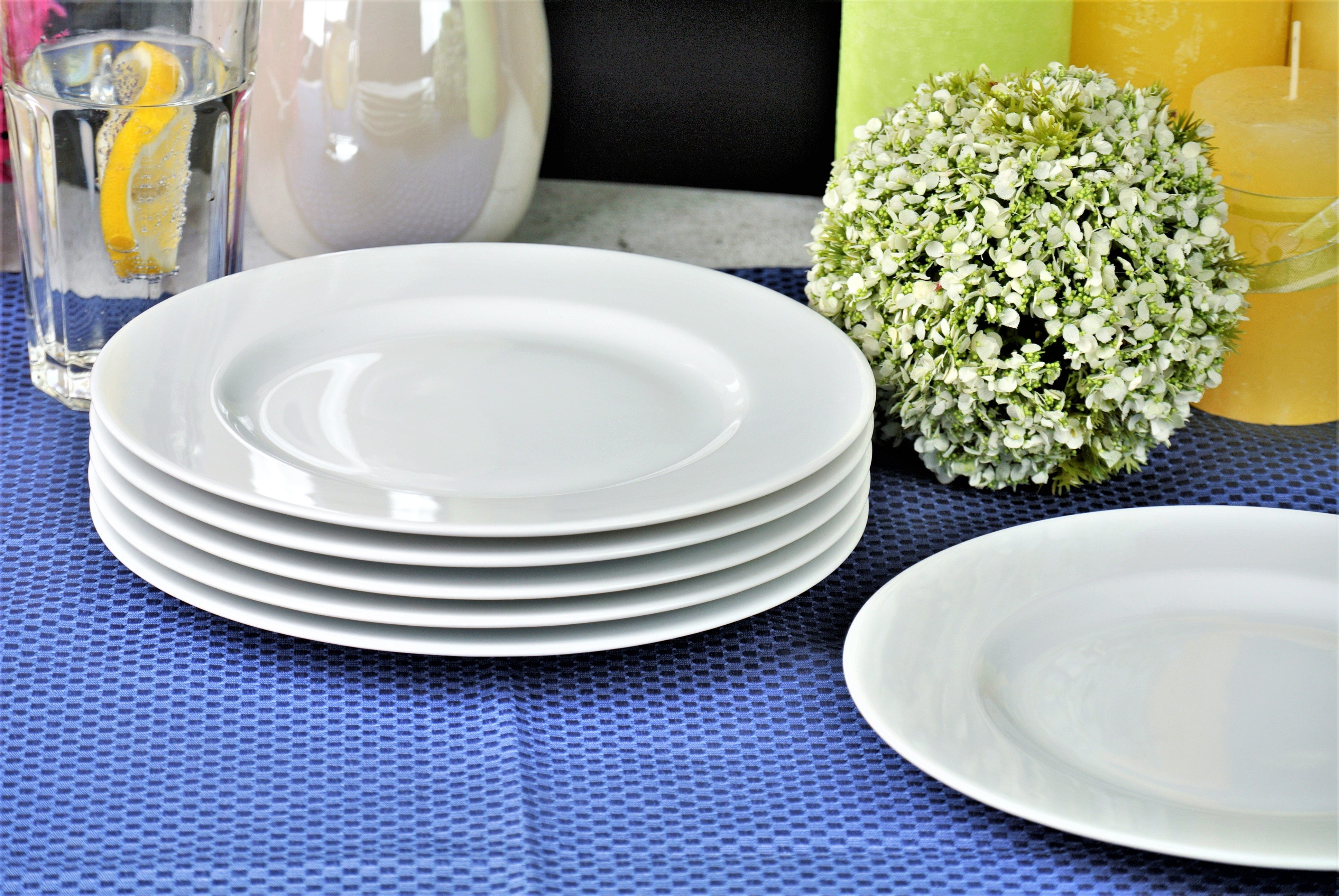 Retsch Arzberg Frühstücksteller Teller Set, HEIKE WEISS, Dessert- & Kuchenteller 19 cm, Porzellan, (6 St), klassisch runder Frühstücksteller für jeden Anlass, s – Bild 3 von 4