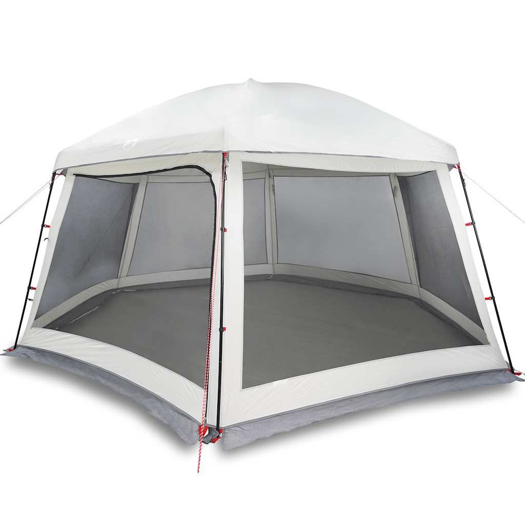 vidaXL Faltzelt Poolzelt mit abnehmbarem Überzelt Netzwänden Grau 512x458cm, (1 tlg)