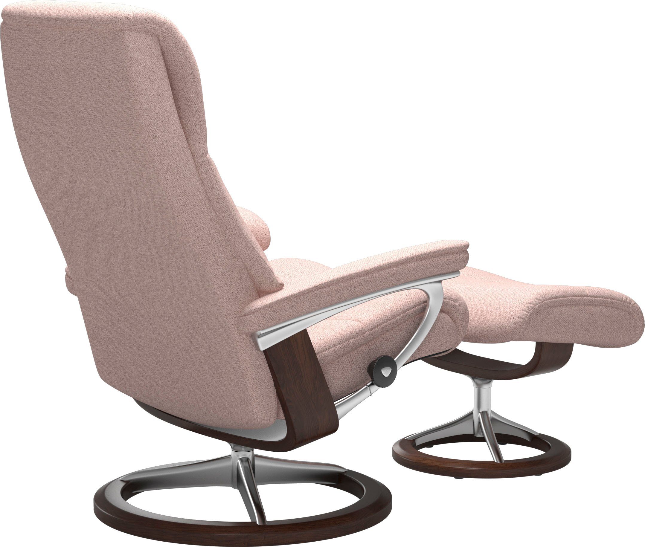 Stressless® Relaxsessel View (Set, Base, mit M,Gestell Größe Relaxsessel Braun mit Hocker), Signature