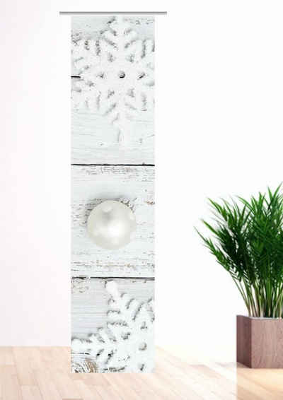 Schiebegardine Weiße Weihnacht - un Flächenvorhang, gardinen-for-life, Digitaldruck, Sublimationsdruck - sehr haltbar !, waschbar