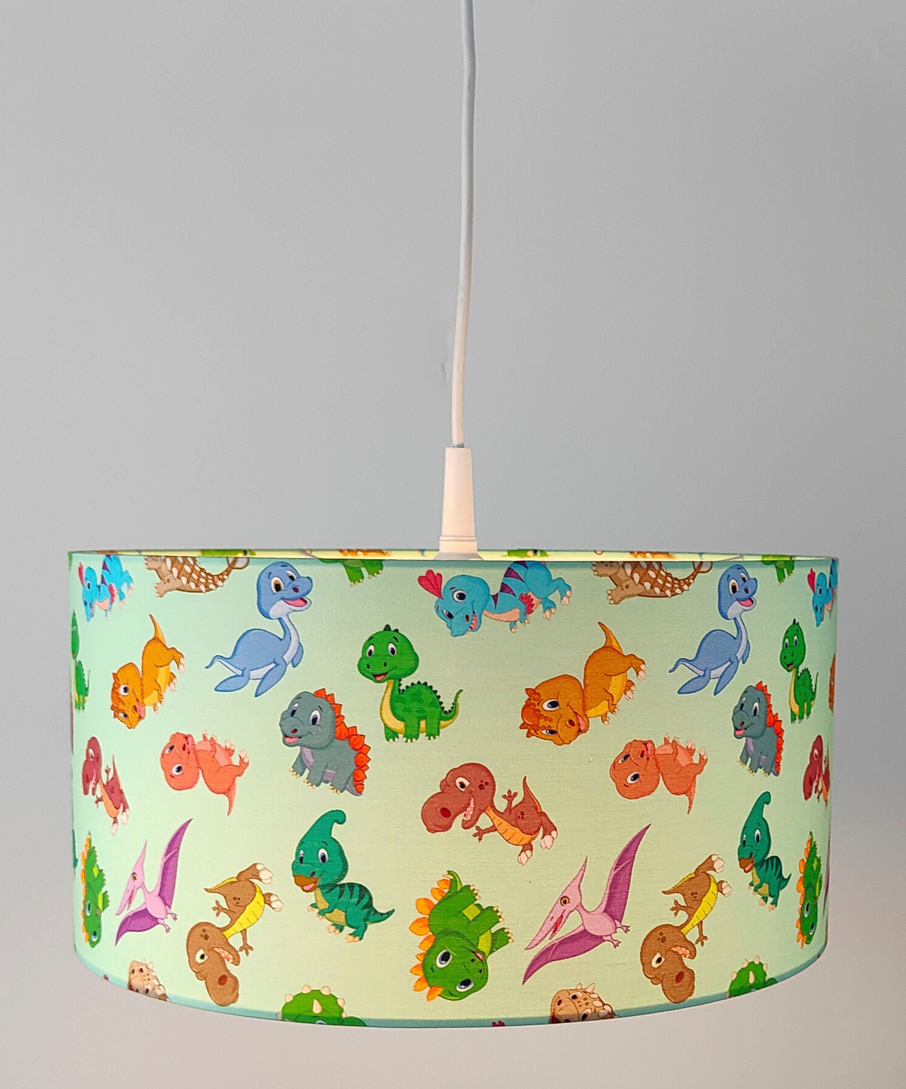 niermann Pendelleuchte Stoff-Pendelleuchte Dinos, ohne Leuchtmittel, Lampenschirm aus Stoff