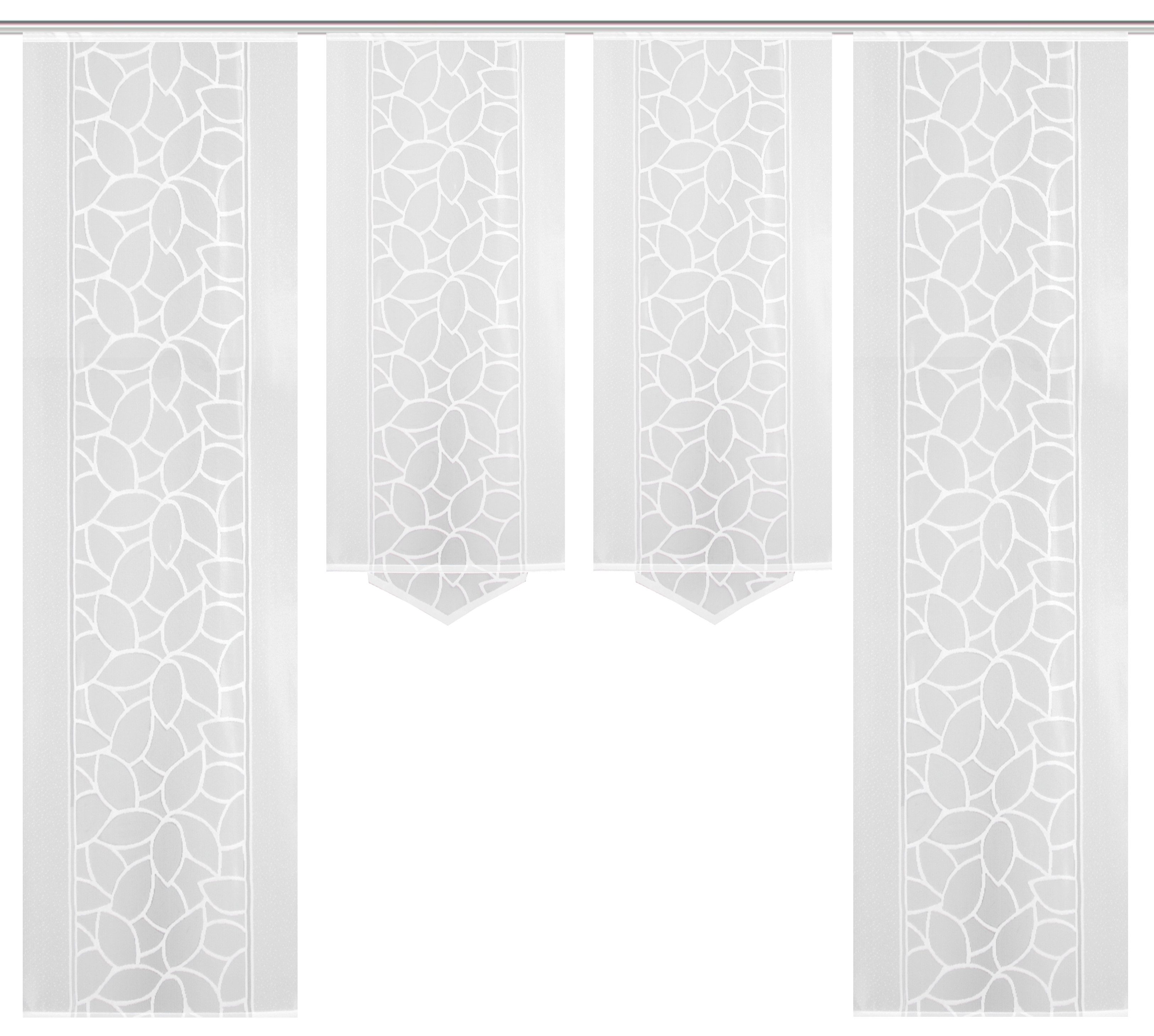 HOME WOHNIDEEN Schiebegardine JENNA (4 St), Klettband, halbtransparent, Sch günstig online kaufen